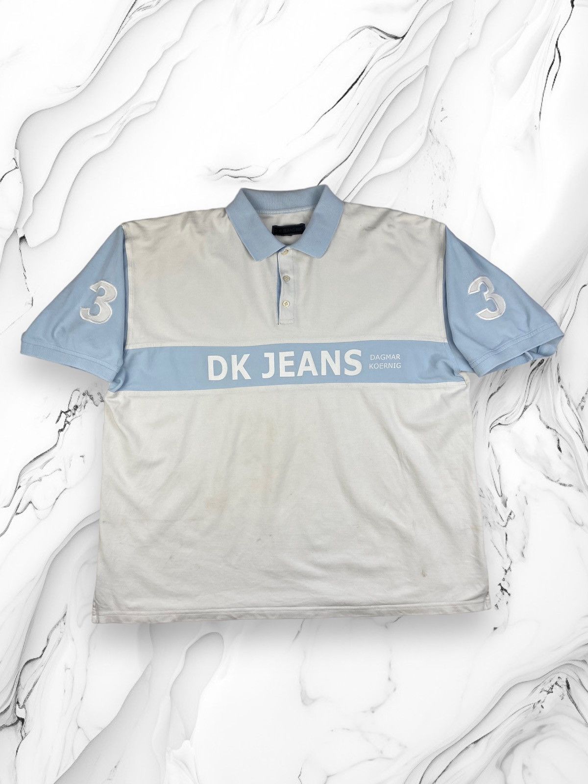 Donna Karan × Vintage Vintage Donna Karan DKNY Hype y2k Polo T Shirt Size US XXL / EU 58 / 5 - 1 Thumbnail