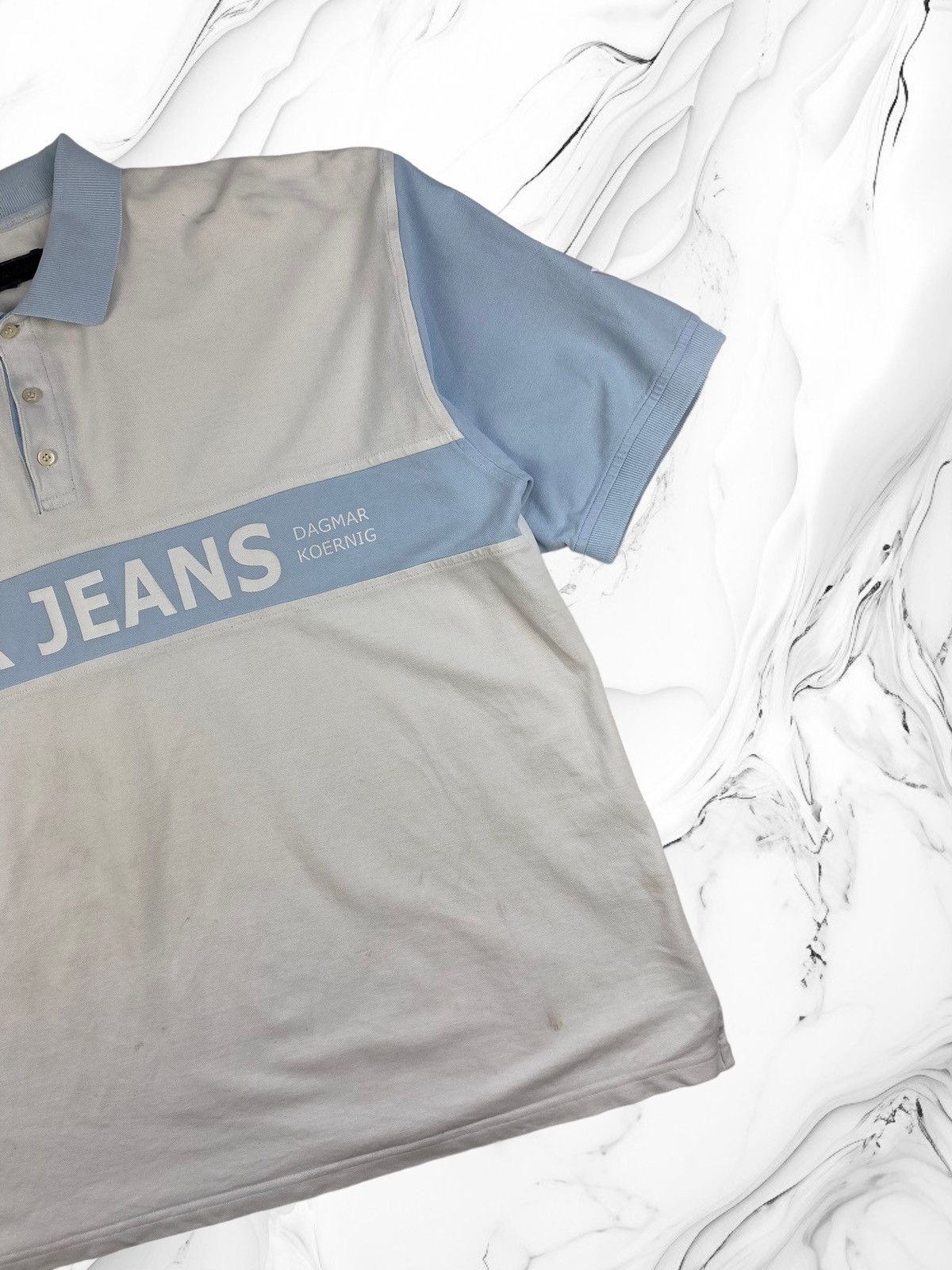 Donna Karan × Vintage Vintage Donna Karan DKNY Hype y2k Polo T Shirt Size US XXL / EU 58 / 5 - 3 Thumbnail