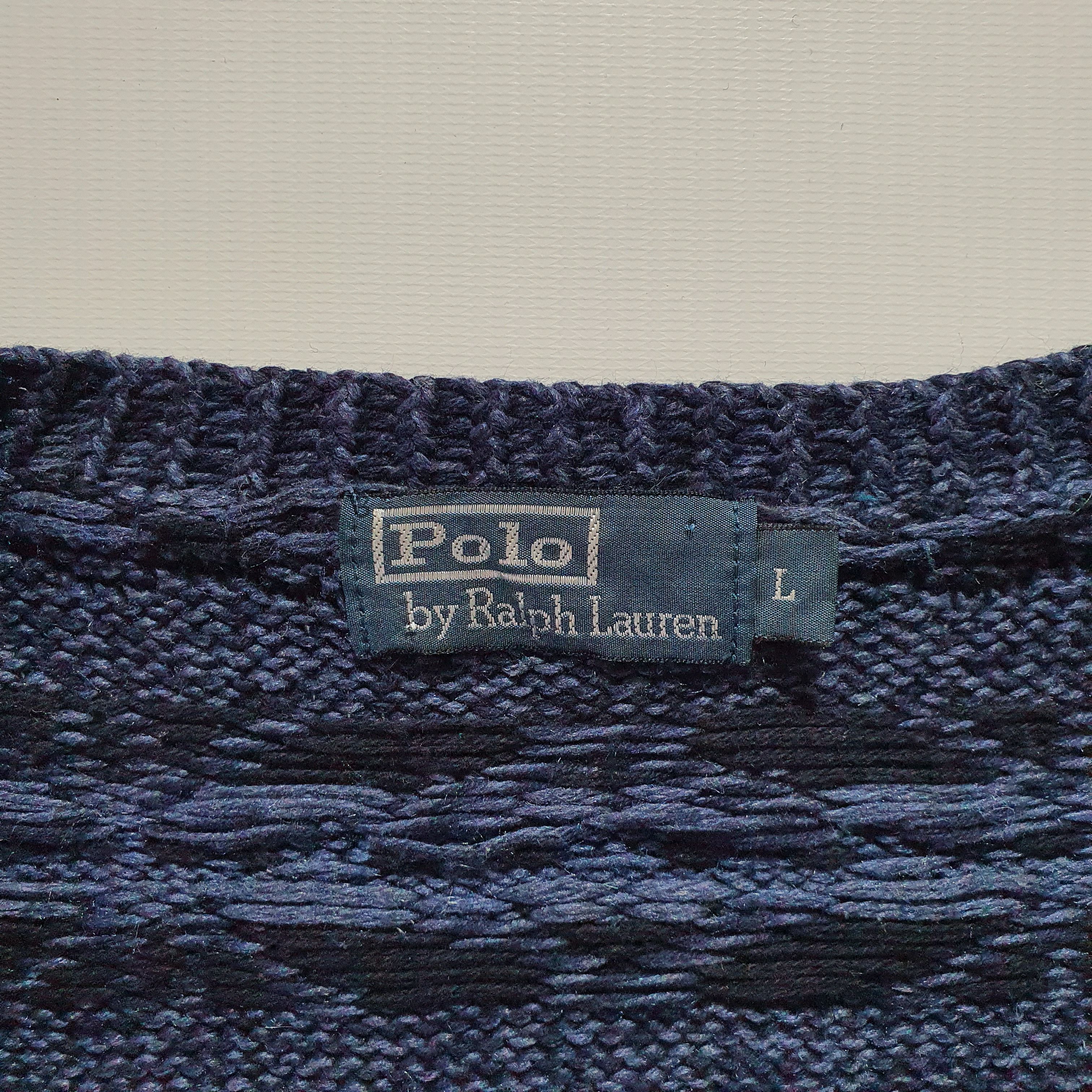 Polo Ralph Lauren Rare Knitwear Wool/Silk Beautifully Shiny Pattern sweater Size US L / EU 52-54 / 3 - 4 Thumbnail