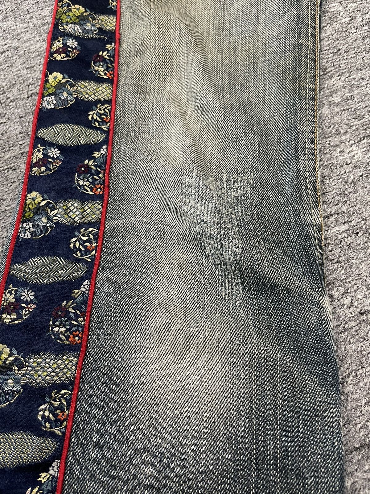Edwin Vintage Edwin Japan Flare Jeans Harley Davidson Custom Patch Size US 29 - 10 Thumbnail