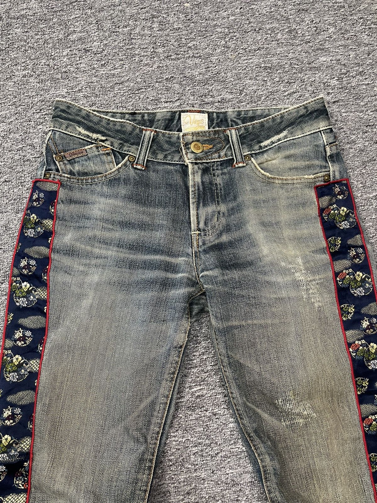 Edwin Vintage Edwin Japan Flare Jeans Harley Davidson Custom Patch Size US 29 - 3 Thumbnail