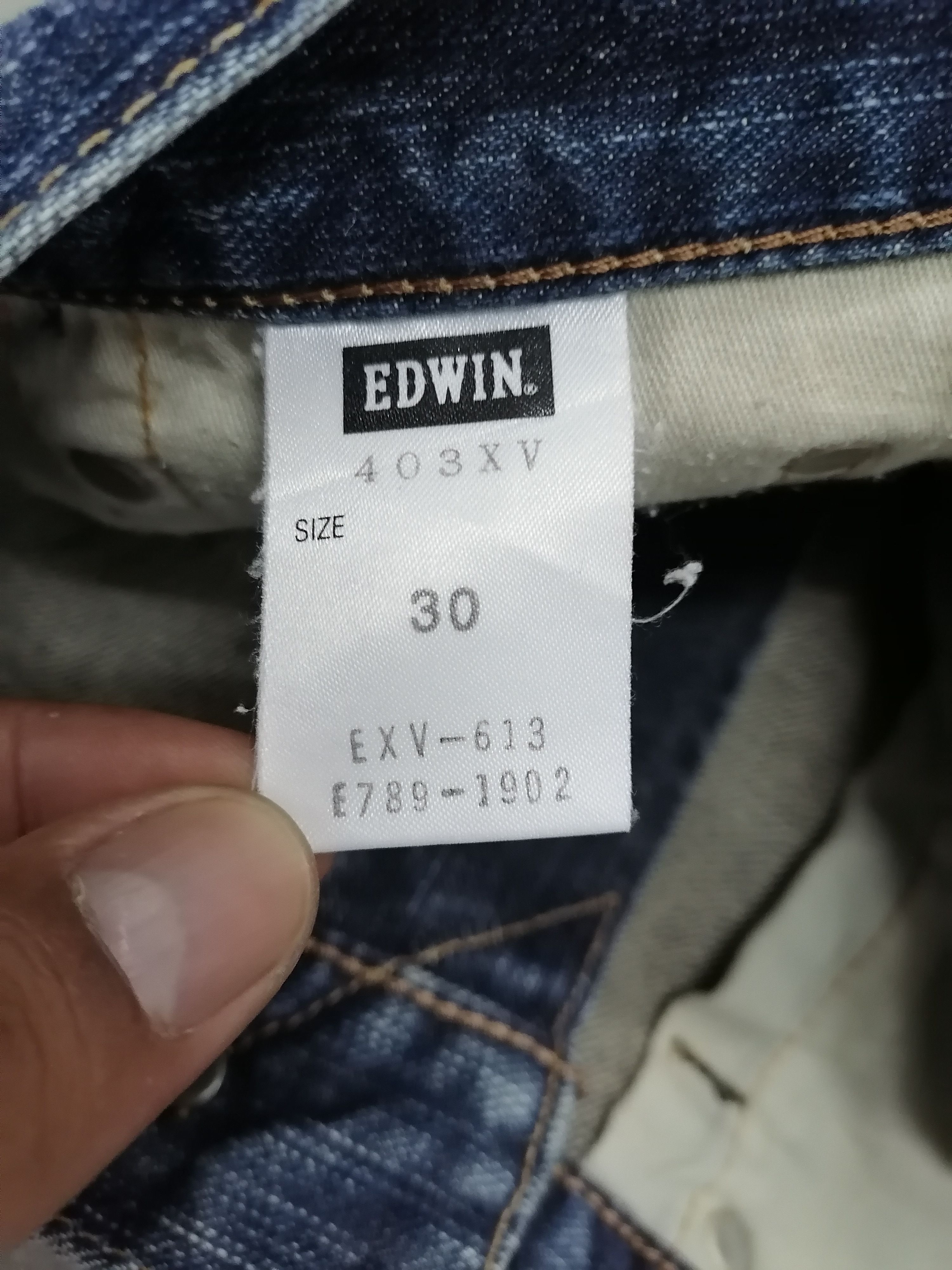Edwin Sashiko Patch XV Edwin Exclusive Vintage Distressed Denim Size US 32 / EU 48 - 10 Thumbnail