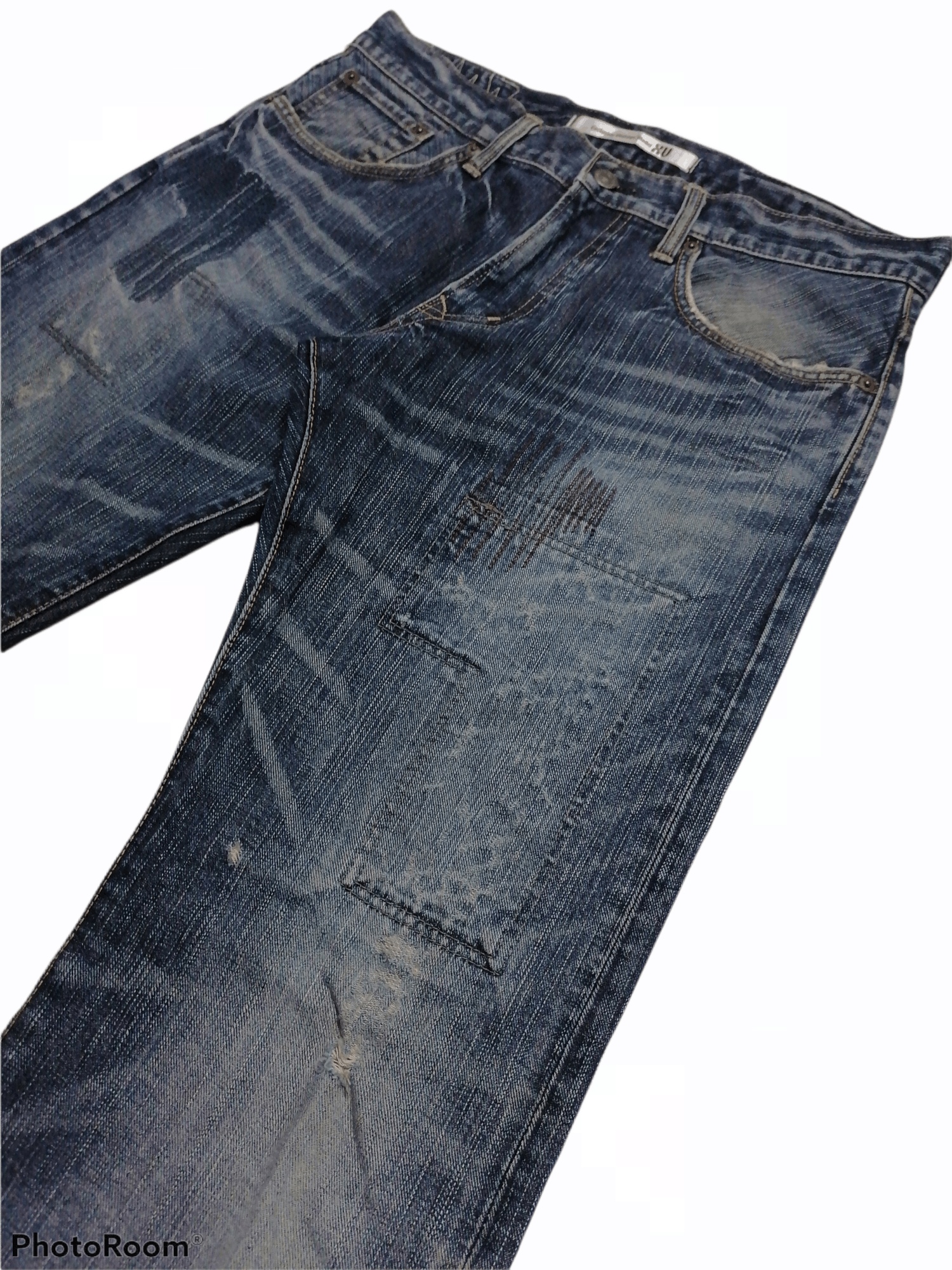 Edwin Sashiko Patch XV Edwin Exclusive Vintage Distressed Denim Size US 32 / EU 48 - 2 Thumbnail