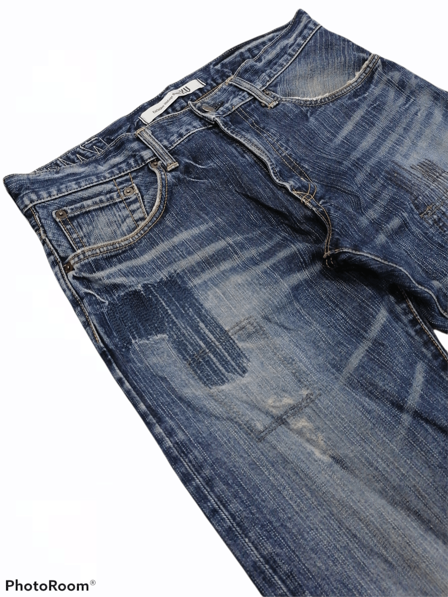 Edwin Sashiko Patch XV Edwin Exclusive Vintage Distressed Denim Size US 32 / EU 48 - 3 Thumbnail