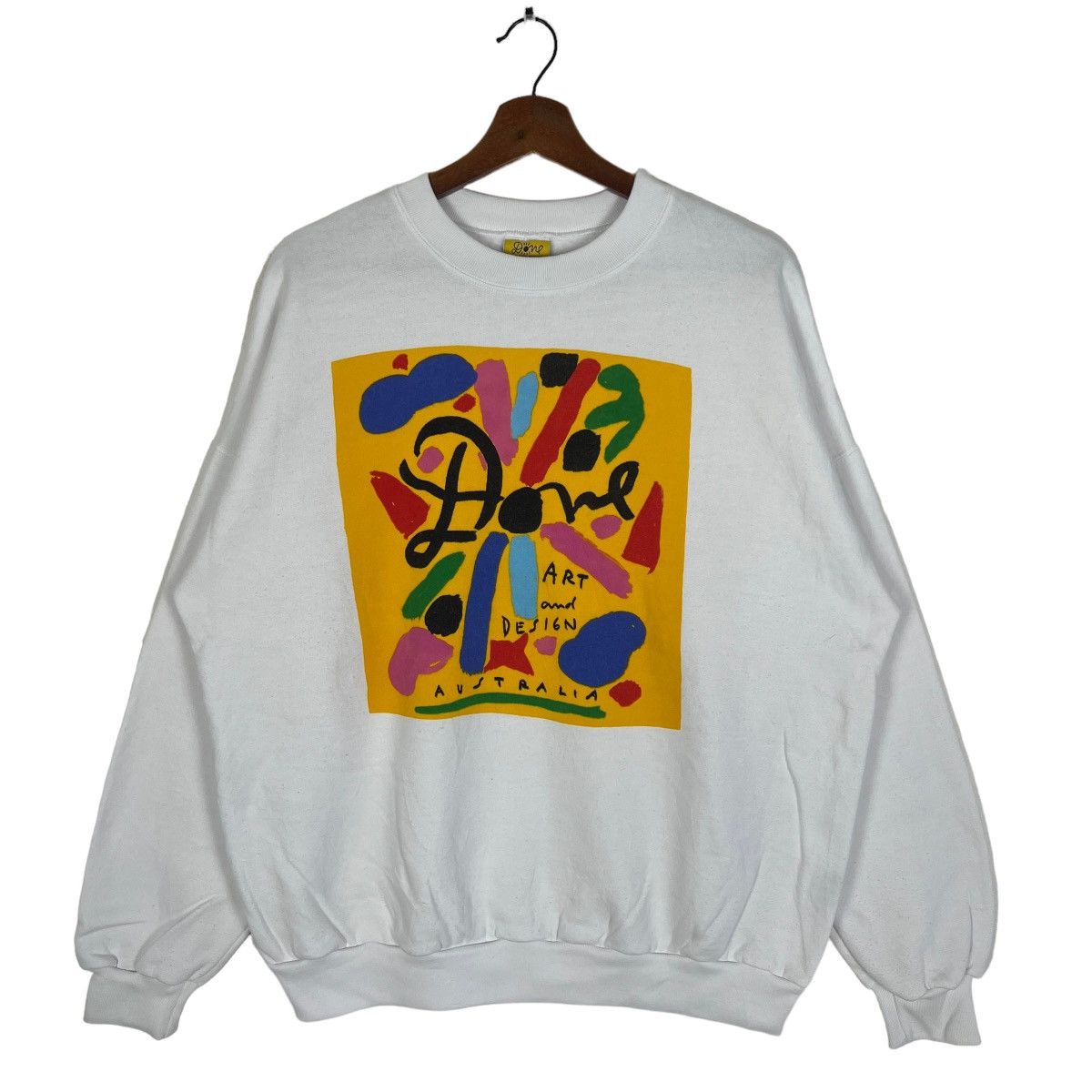 image of Vintage Ken Done Sweatshirt Art Design Australia in White, Men's (Size Large)