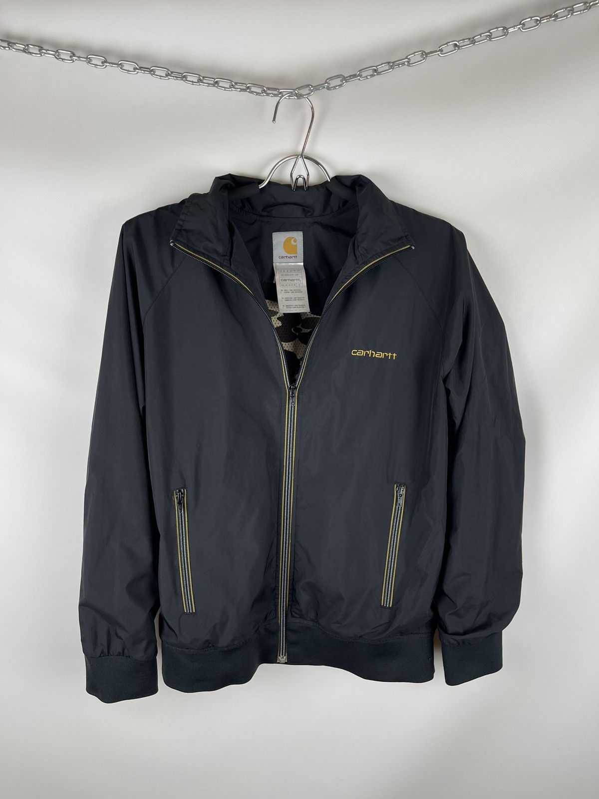 Carhartt vintage black logo camouflage lining jacket