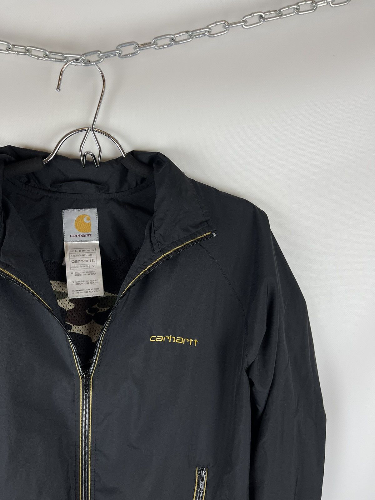 Carhartt vintage black logo camouflage lining jacket