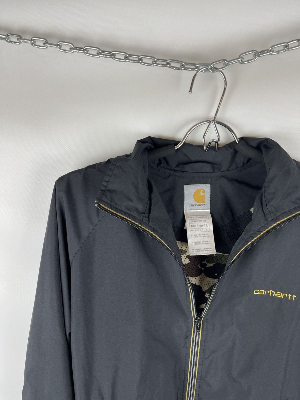 Carhartt vintage black logo camouflage lining jacket
