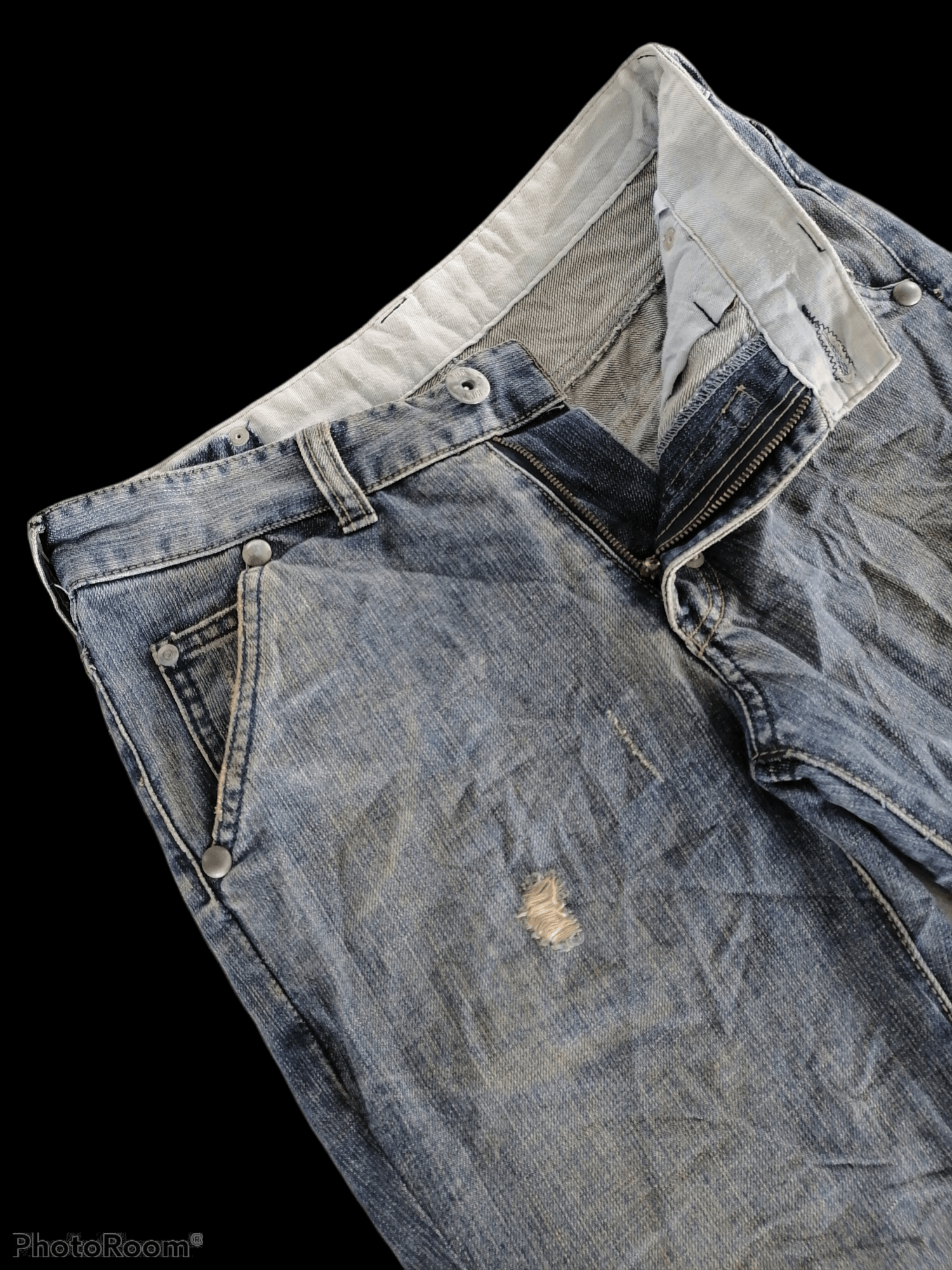 Japanese Brand Japan Brand Rush Hour Bootcut Distressed Denim Pants Size US 29 - 2 Thumbnail
