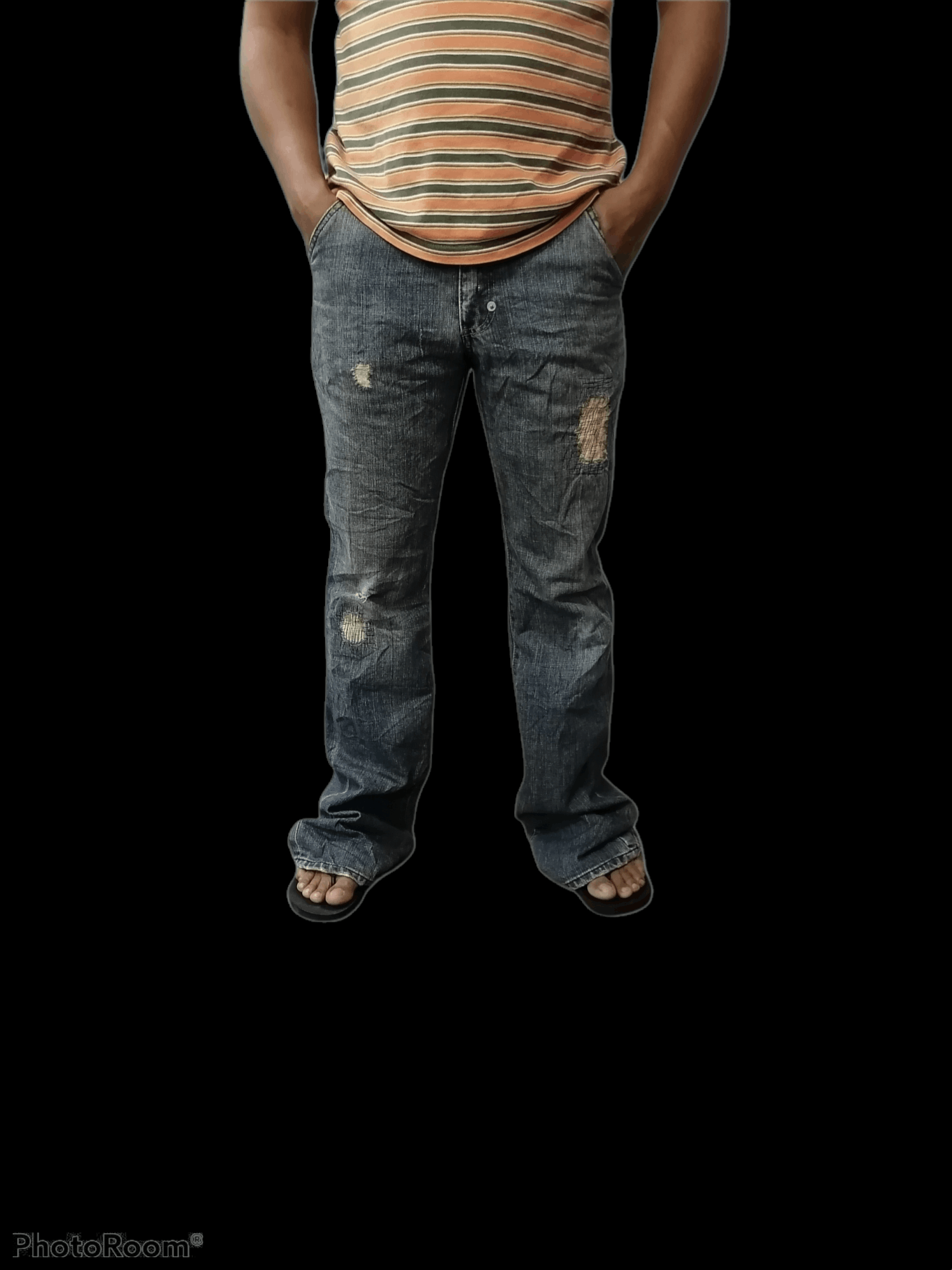 Japanese Brand Japan Brand Rush Hour Bootcut Distressed Denim Pants Size US 29 - 14 Thumbnail