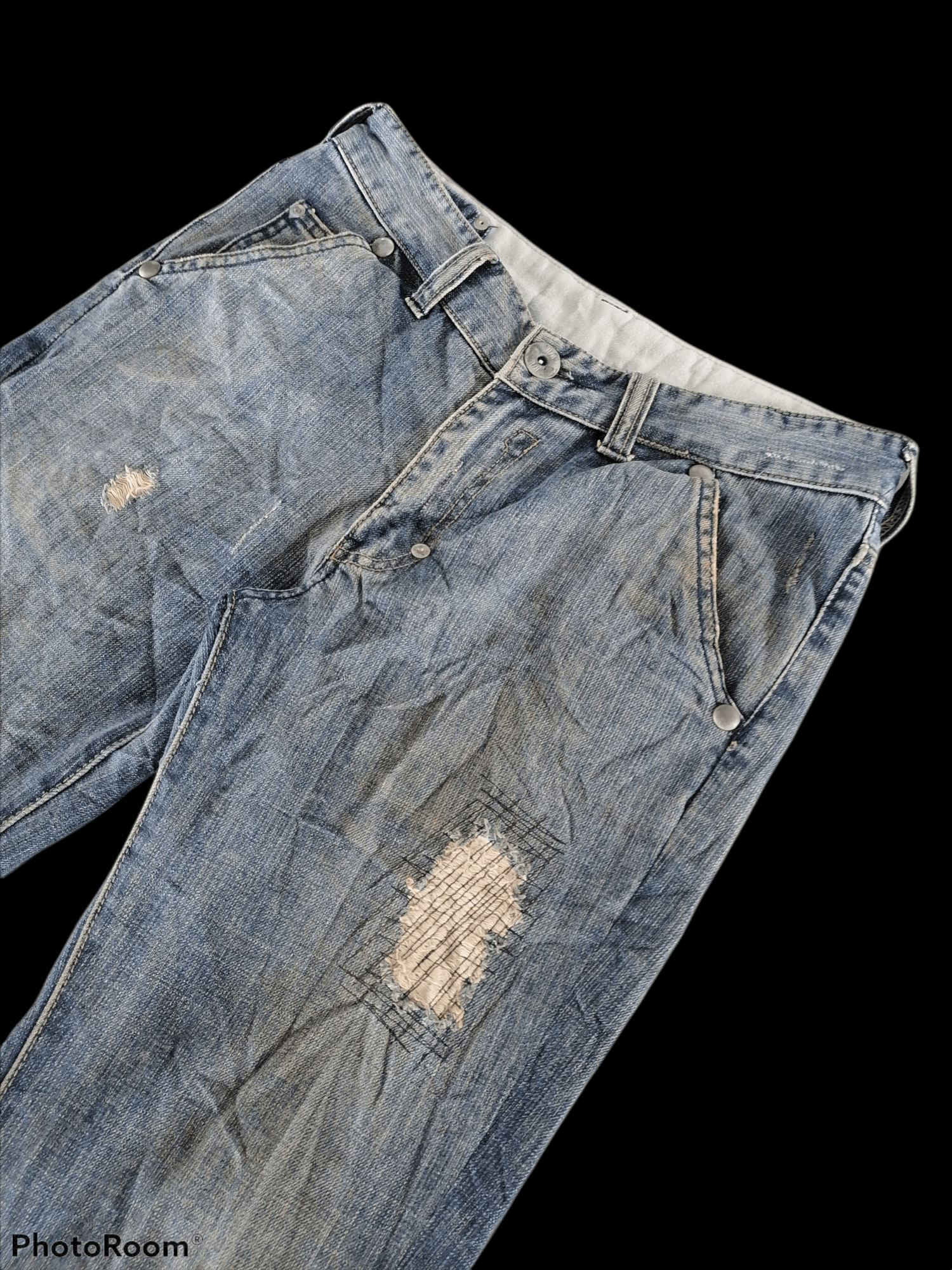 Japanese Brand Japan Brand Rush Hour Bootcut Distressed Denim Pants Size US 29 - 4 Thumbnail