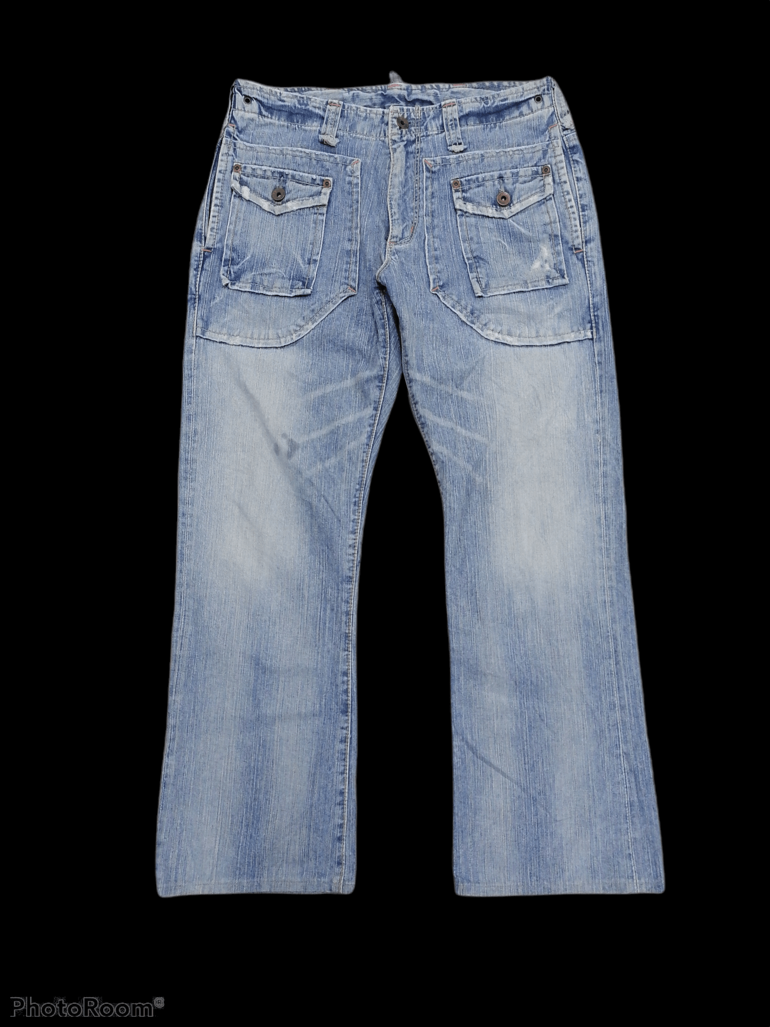 image of Distressed Denim x Edwin Distressed Blue Xv Edwin Exclusive Vintage Denim Bushpants in Blue Distres