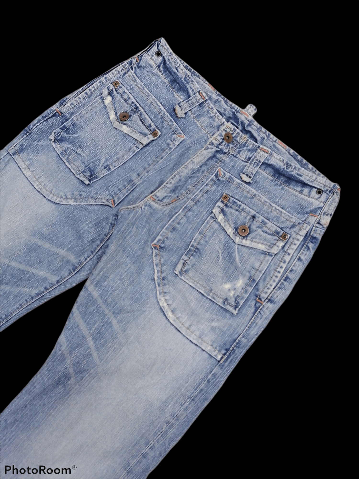Edwin Distressed Blue XV Edwin Exclusive Vintage Denim Bushpants Size US 31 - 2 Thumbnail