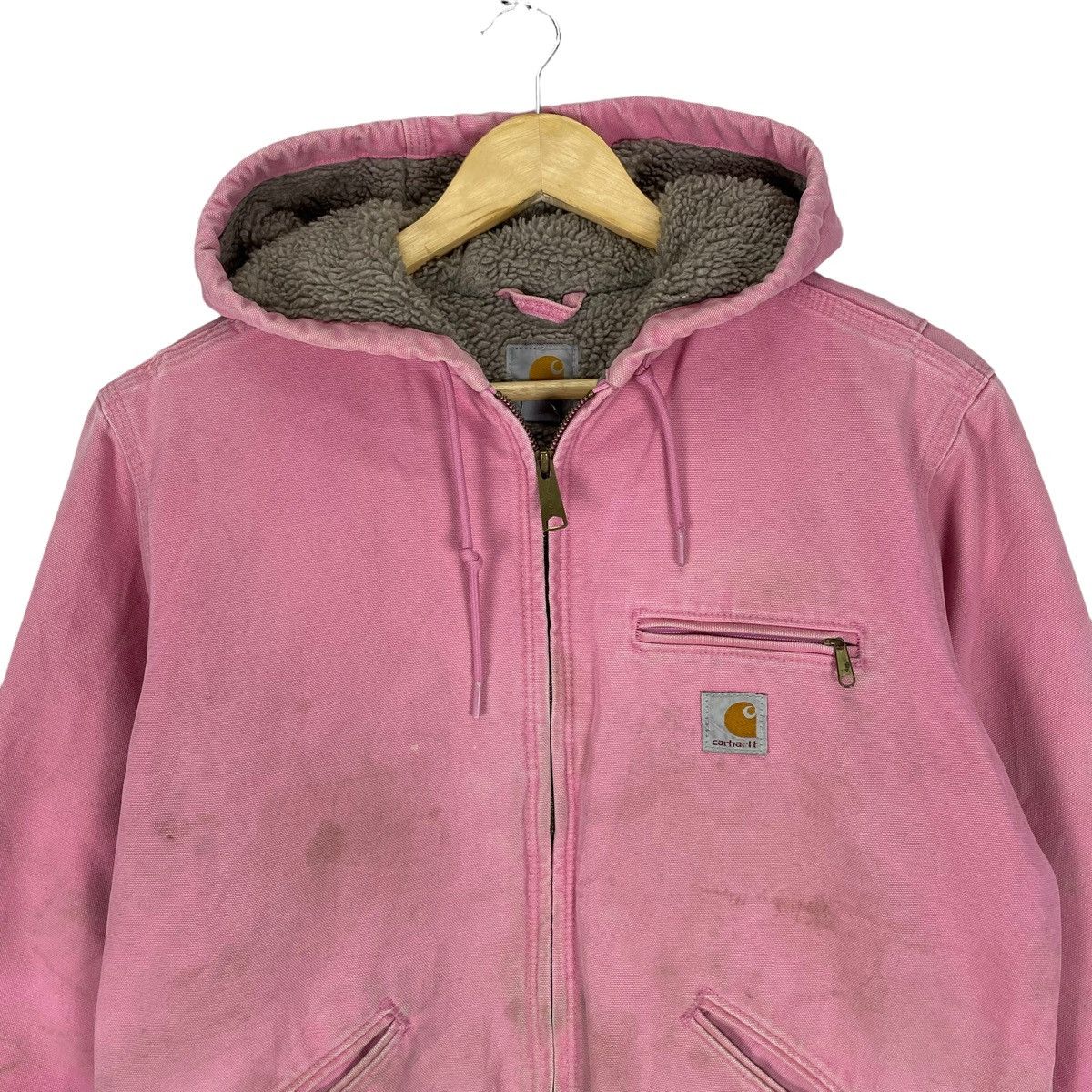 ジャケット・ブルゾン Carhartt Detroit jacket kids size Carhartt YOUTH YYJ97 Detroit Jacket Coat Brown Fleece Size XS 4-6