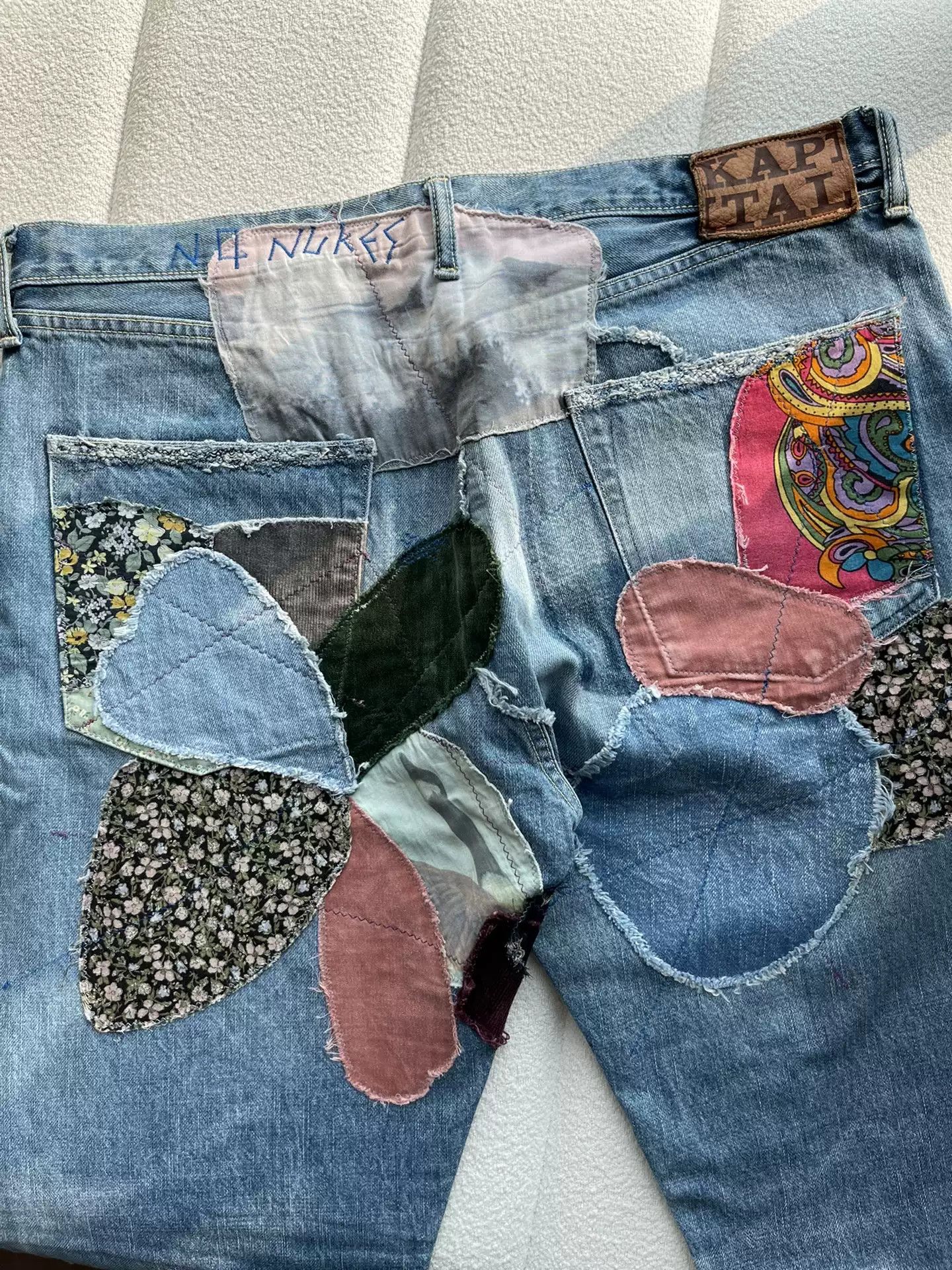Kapital Kapital Face Patched Jeans Size US 33 - 4 Thumbnail