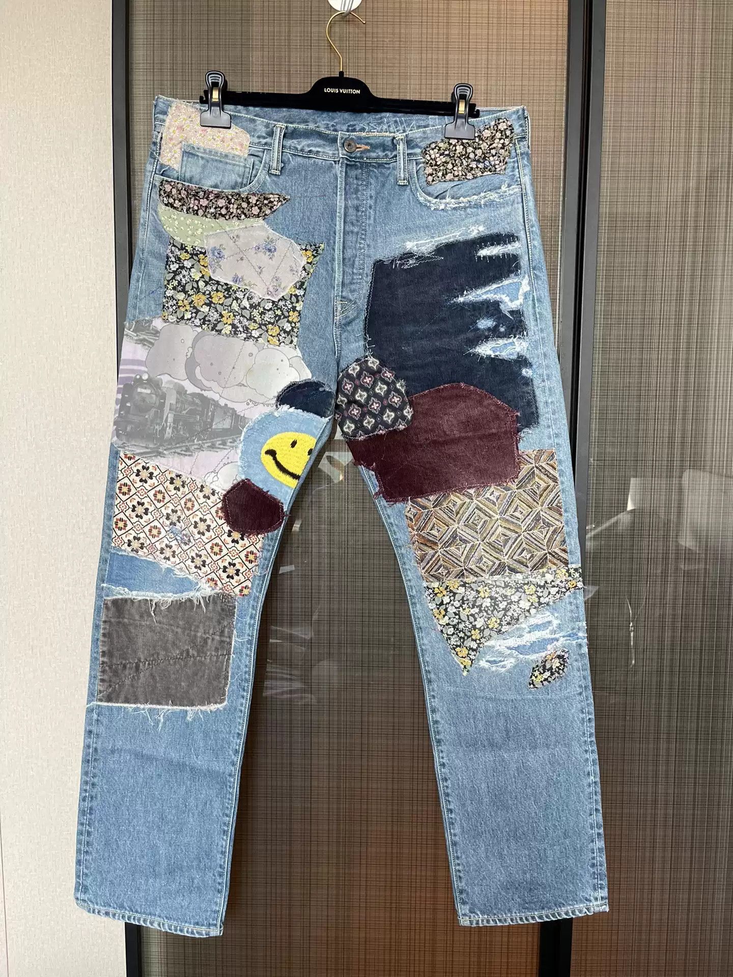 Kapital Kapital Face Patched Jeans Size US 33 - 1 Thumbnail
