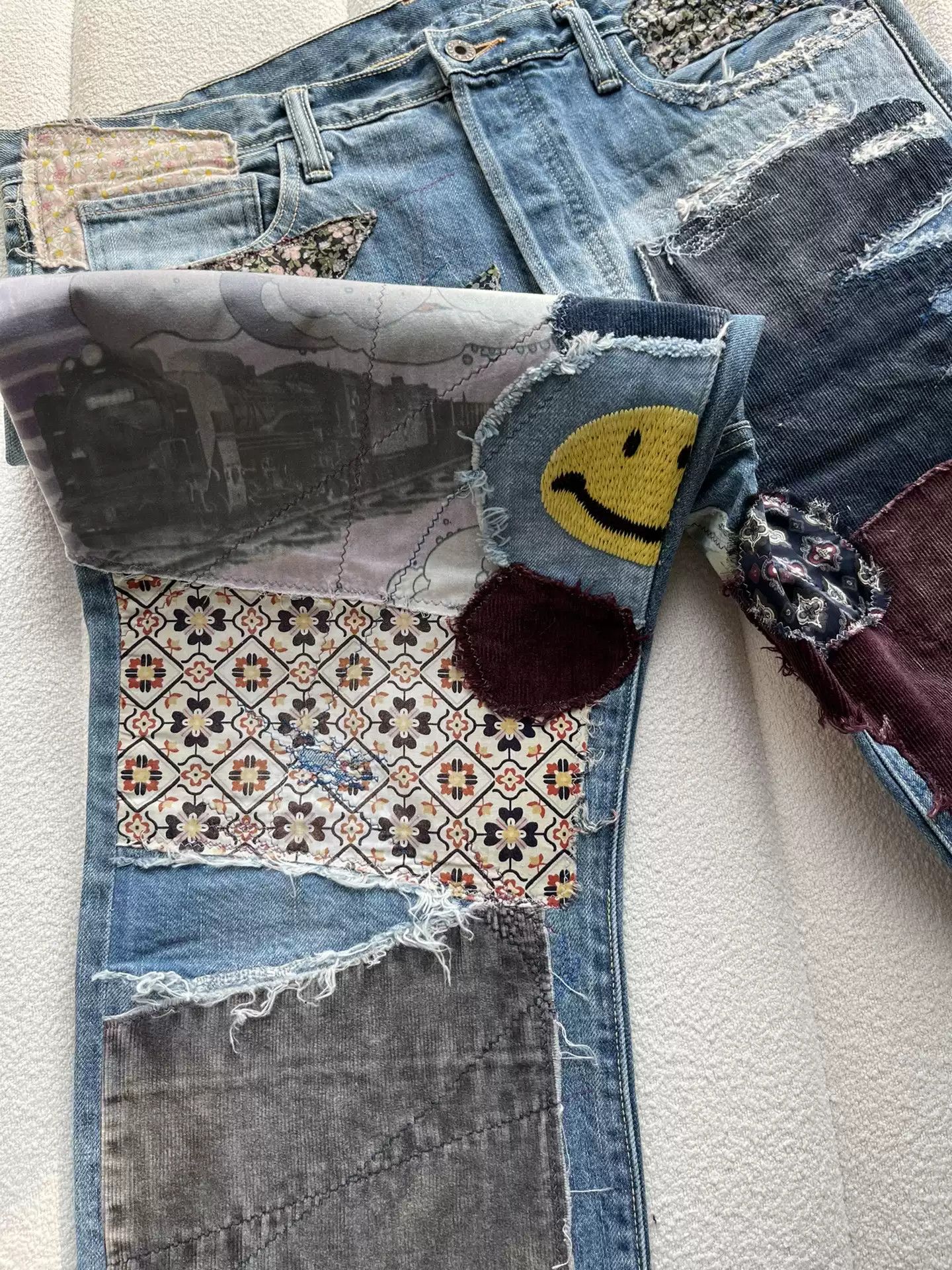 Kapital Kapital Face Patched Jeans Size US 33 - 5 Thumbnail