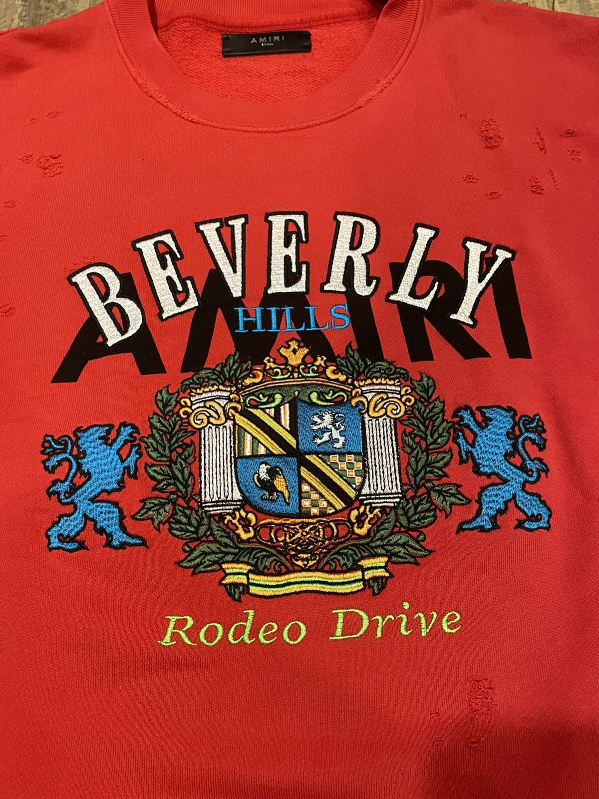 Amiri RARE Amiri Beverly Hills Shotgun Red Crewneck Sweatshirt Size US S / EU 44-46 / 1 - 3 Thumbnail