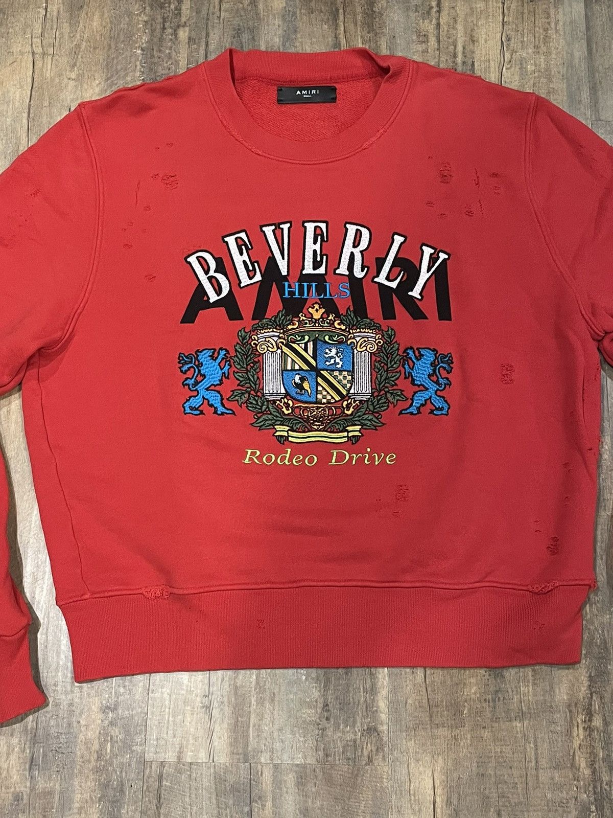 Amiri RARE Amiri Beverly Hills Shotgun Red Crewneck Sweatshirt Size US S / EU 44-46 / 1 - 2 Thumbnail