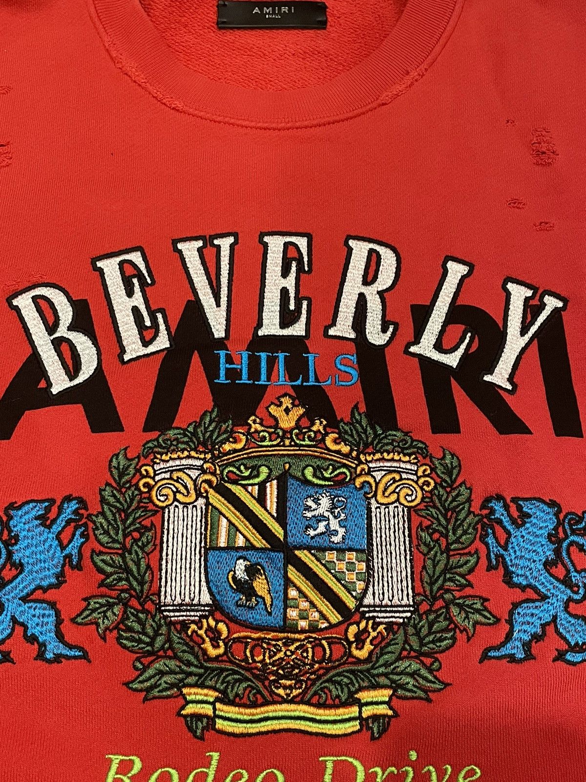 Amiri RARE Amiri Beverly Hills Shotgun Red Crewneck Sweatshirt Size US S / EU 44-46 / 1 - 7 Thumbnail
