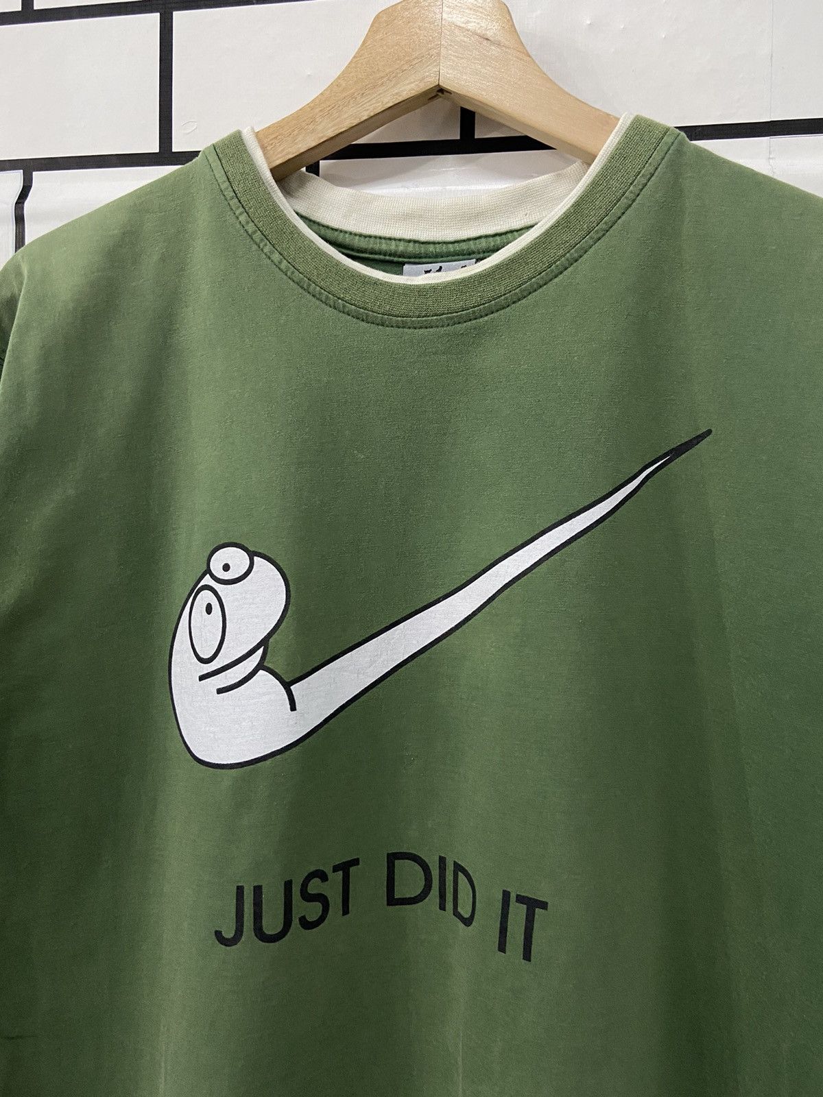 Vintage Vintage Nike Parody Just Did It Sperm Sun faded Boxy Tee Size US M / EU 48-50 / 2 - 6 Thumbnail
