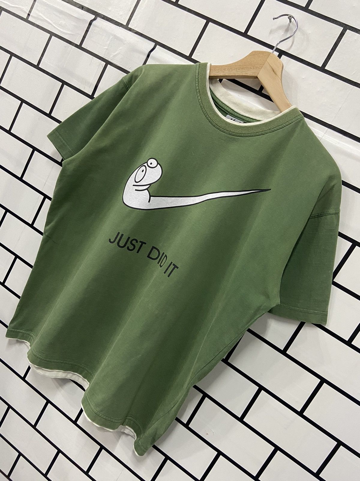 Vintage Vintage Nike Parody Just Did It Sperm Sun faded Boxy Tee Size US M / EU 48-50 / 2 - 3 Thumbnail