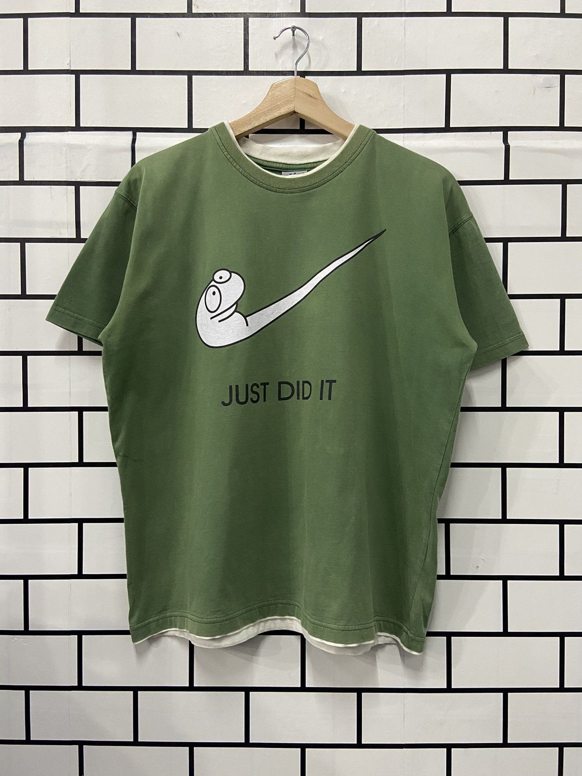 Vintage Vintage Nike Parody Just Did It Sperm Sun faded Boxy Tee Size US M / EU 48-50 / 2 - 1 Thumbnail