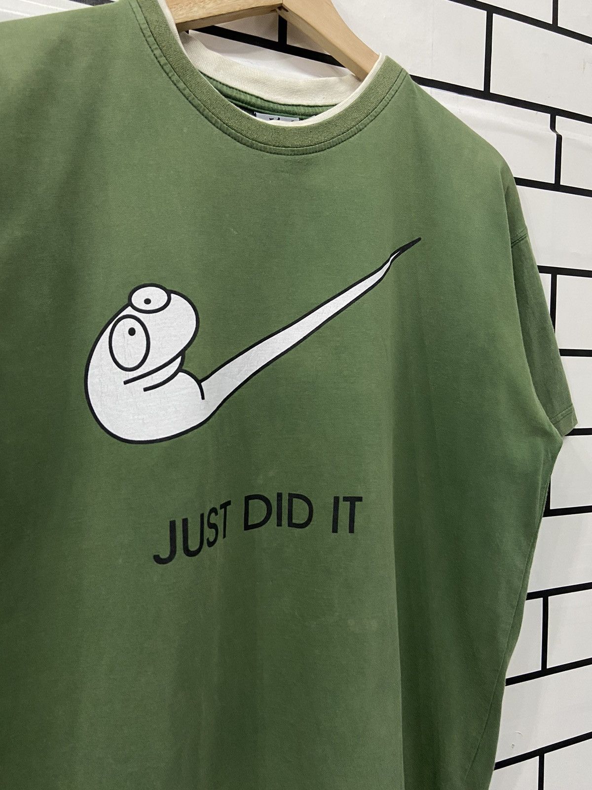 Vintage Vintage Nike Parody Just Did It Sperm Sun faded Boxy Tee Size US M / EU 48-50 / 2 - 4 Thumbnail