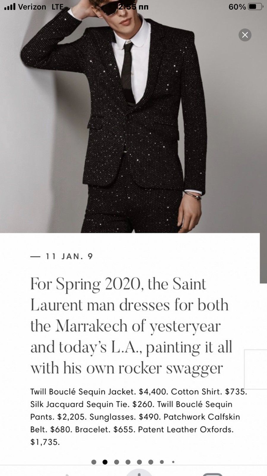 Saint Laurent Paris Saint Laurent sequined pants. 48/38. $2200 Size US 32 / EU 48 - 2 Thumbnail
