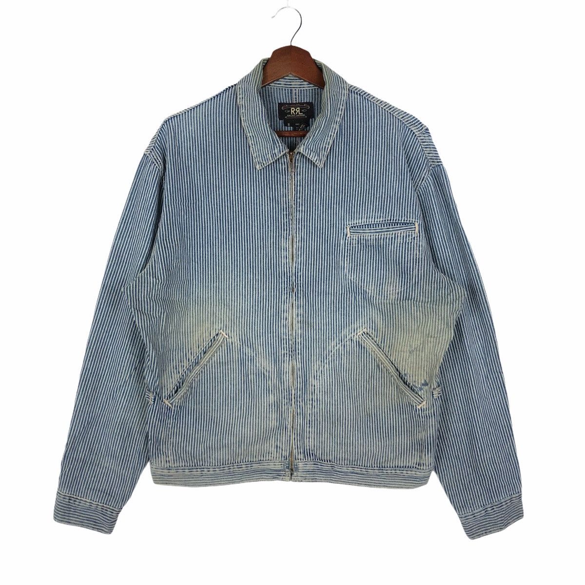 image of Rrl Ralph Lauren x Vintage 90’S Ralph Laurent Rrl Hickory Denim Jacket in Hickory Stripe (Size Smal