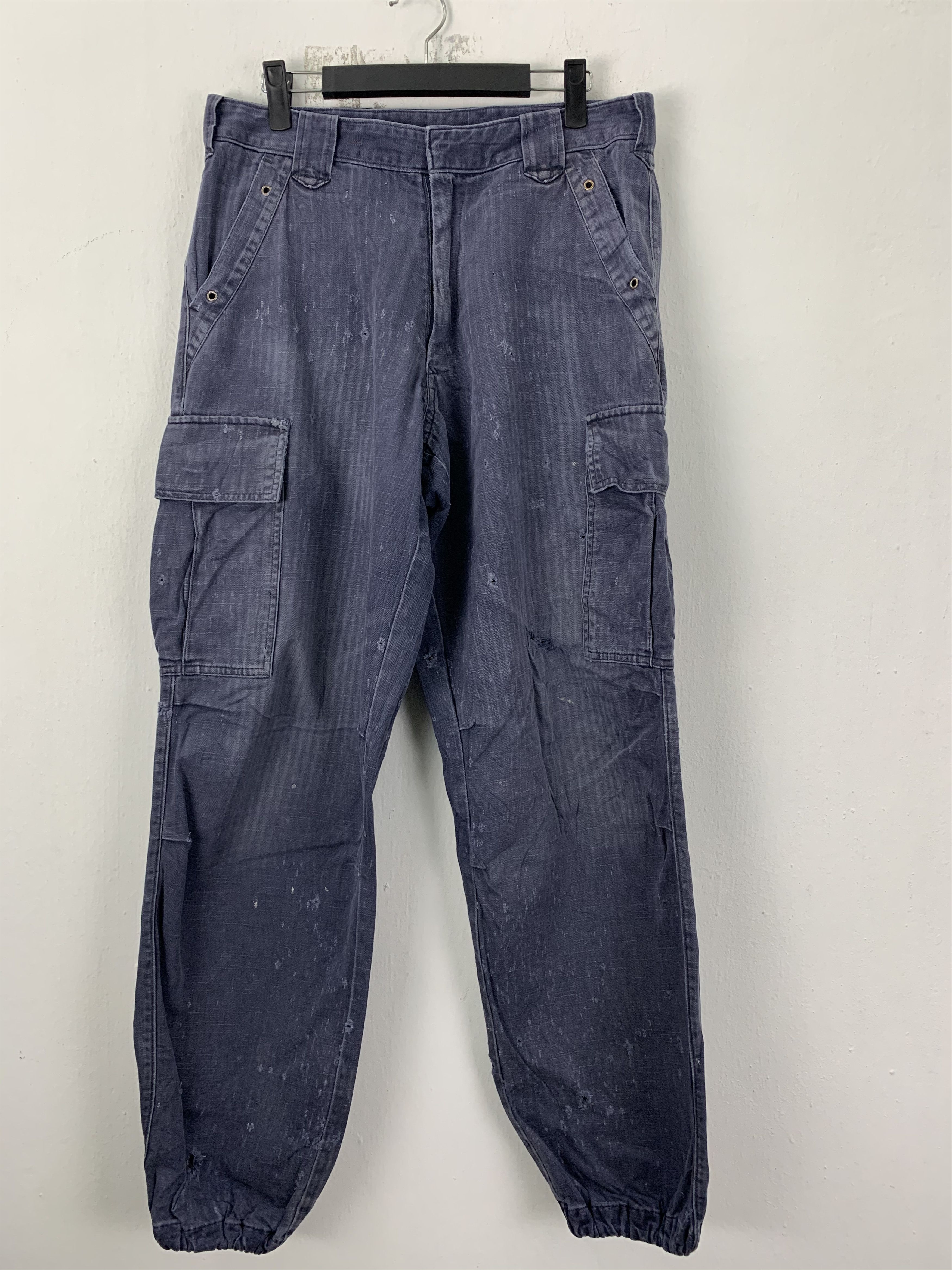Japanese Brand Japan stripe TORA tactical cargo multipocket utility pants Size US 32 / EU 48 - 1 Thumbnail