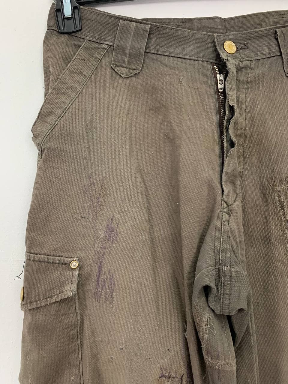 Japanese Brand Cargo Pants Distressed Design #195 Size US 31 - 3 Thumbnail