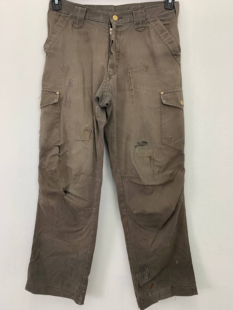 Japanese Brand Cargo Pants Distressed Design #195 Size US 31 - 1 Thumbnail