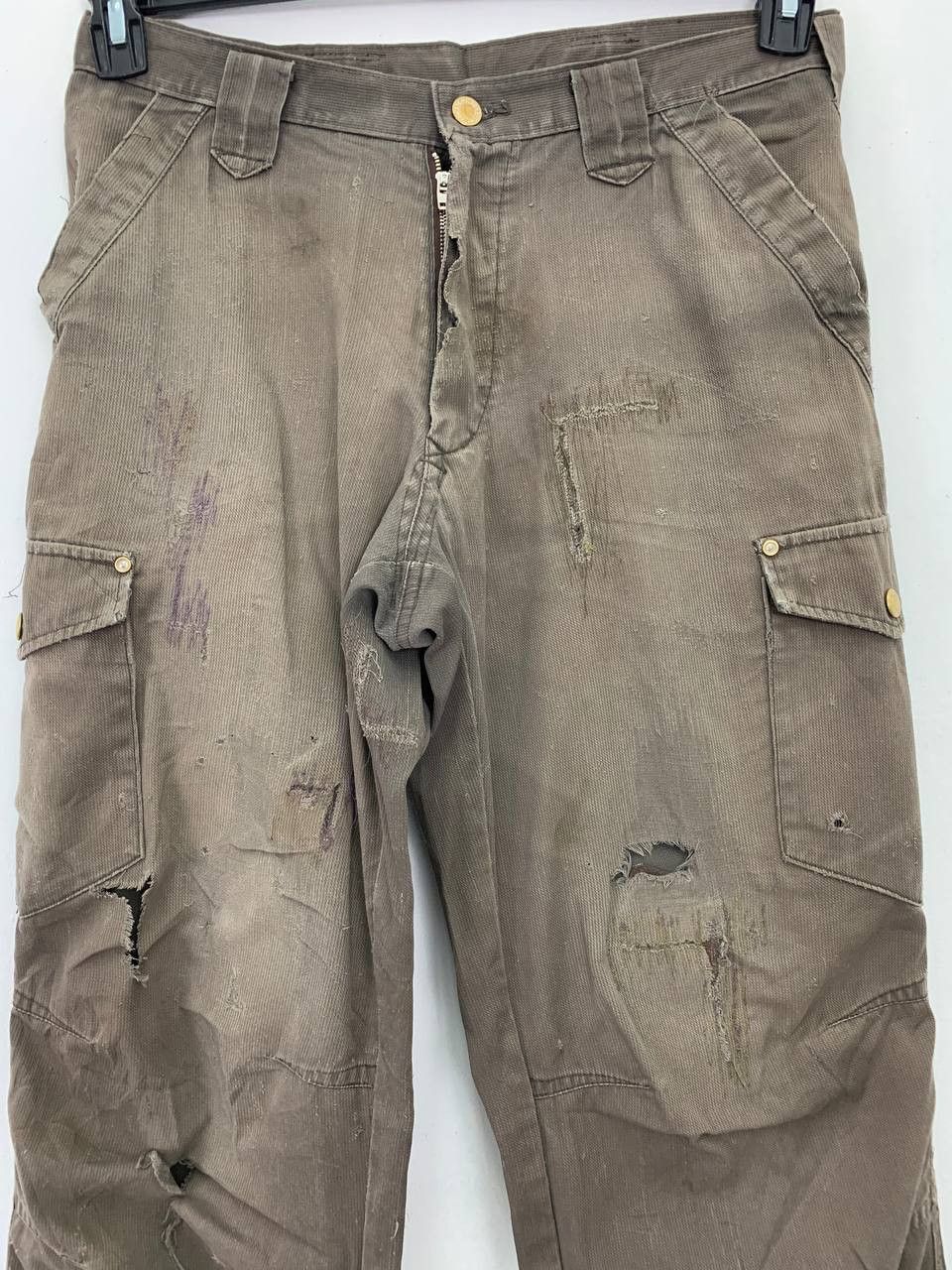 Japanese Brand Cargo Pants Distressed Design #195 Size US 31 - 2 Thumbnail