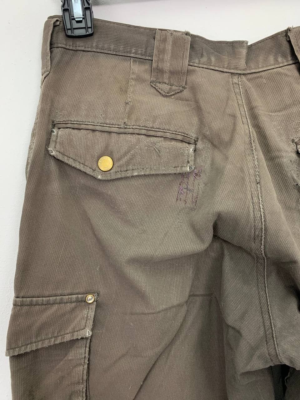 Japanese Brand Cargo Pants Distressed Design #195 Size US 31 - 15 Thumbnail