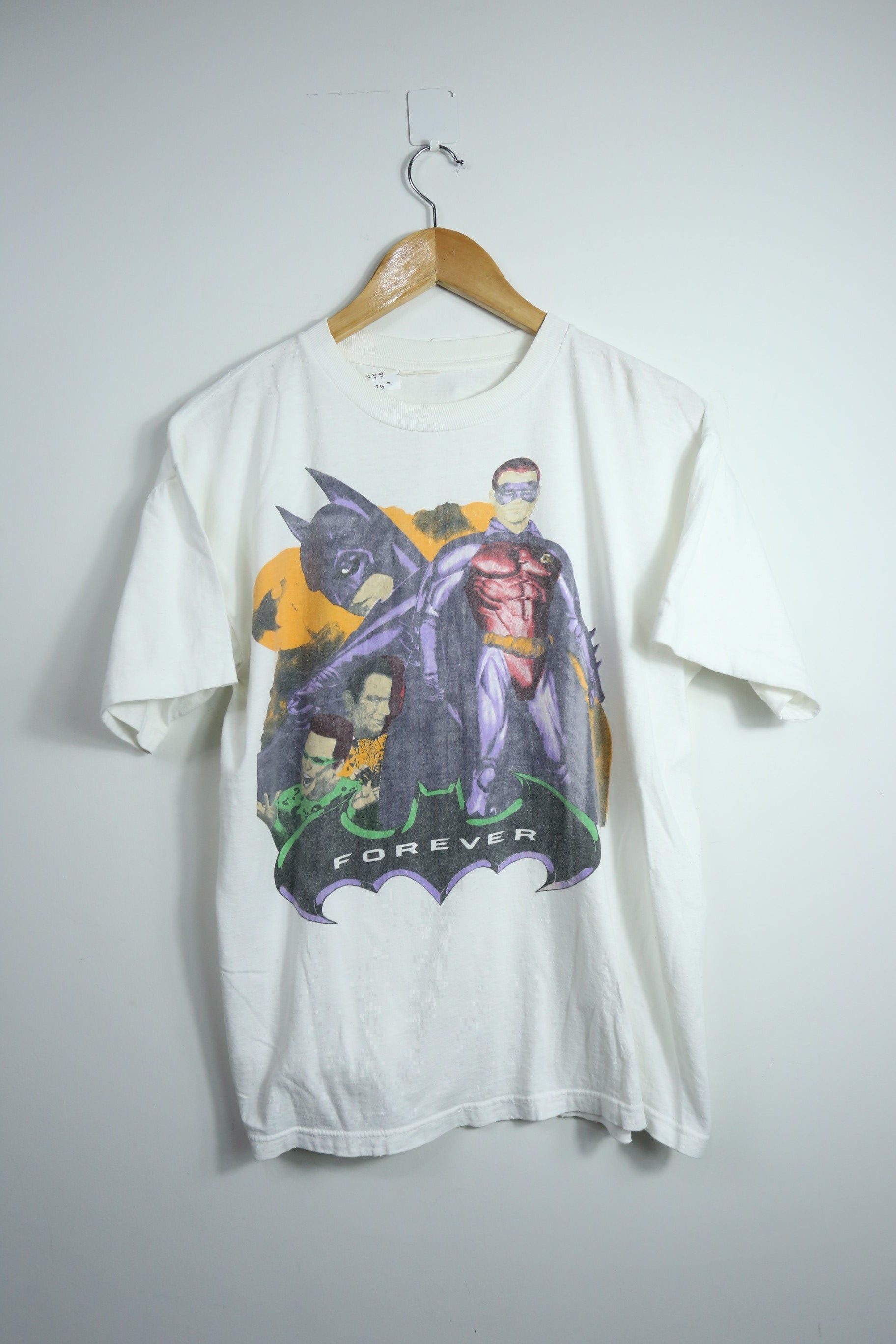 DC Comics × Vintage GTMB777 Vintage 90s Batman Forever Movie Promo t-shirt Size US M / EU 48-50 / 2 - 1 Thumbnail