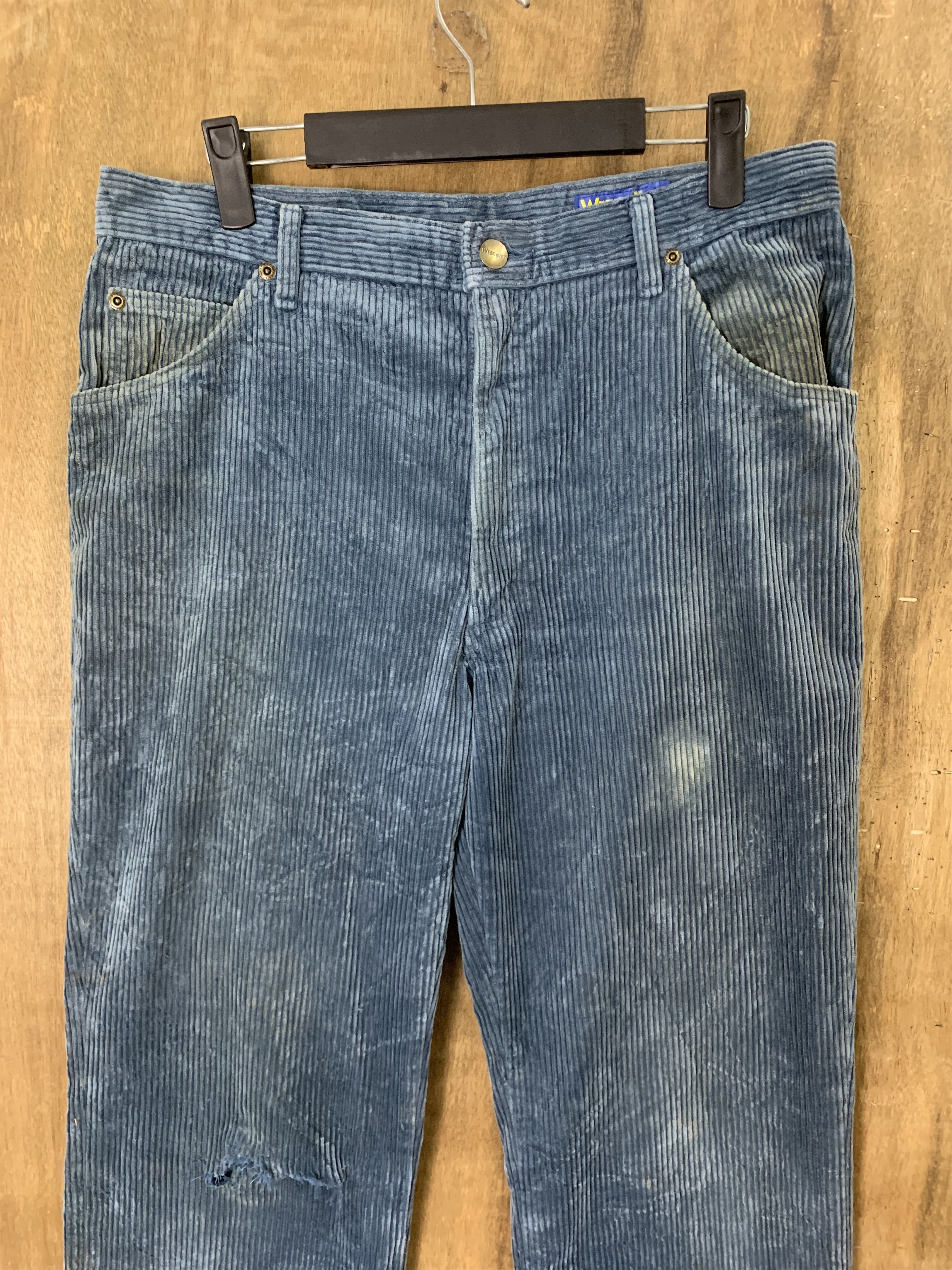 Wrangler Conduroy Pants Wrangler Distressed Vintage Very Rare Size US 30 / EU 46 - 2 Thumbnail