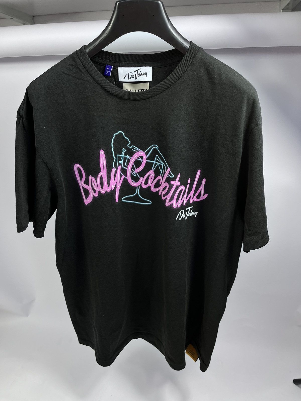 image of Gallery Dept. Doc Johnson Body Cocktails T-Shirt in Black, Men's (Size Large)