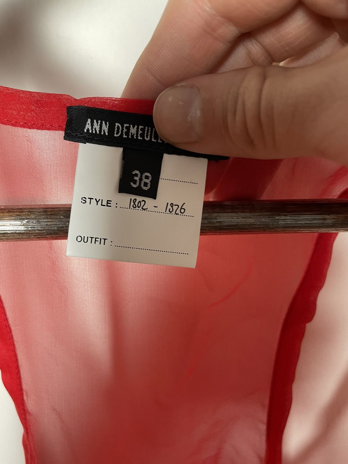 Ann Demeulemeester Sample Silk-Chiffon Slip Dress Size M / US 6-8 / IT 42-44 - 3 Thumbnail