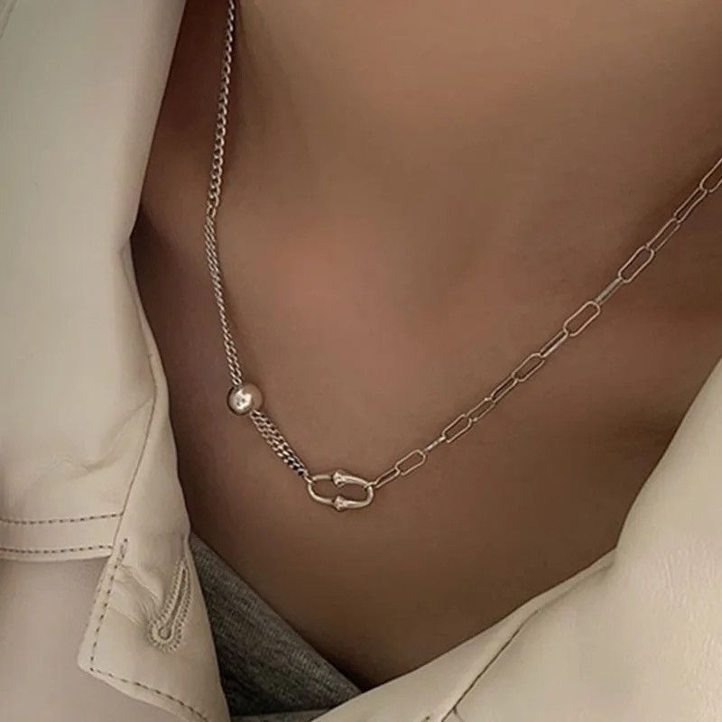 Jewelry Elegant Vintage Round Bead Clavicle Necklace Size ONE SIZE - 4 Thumbnail