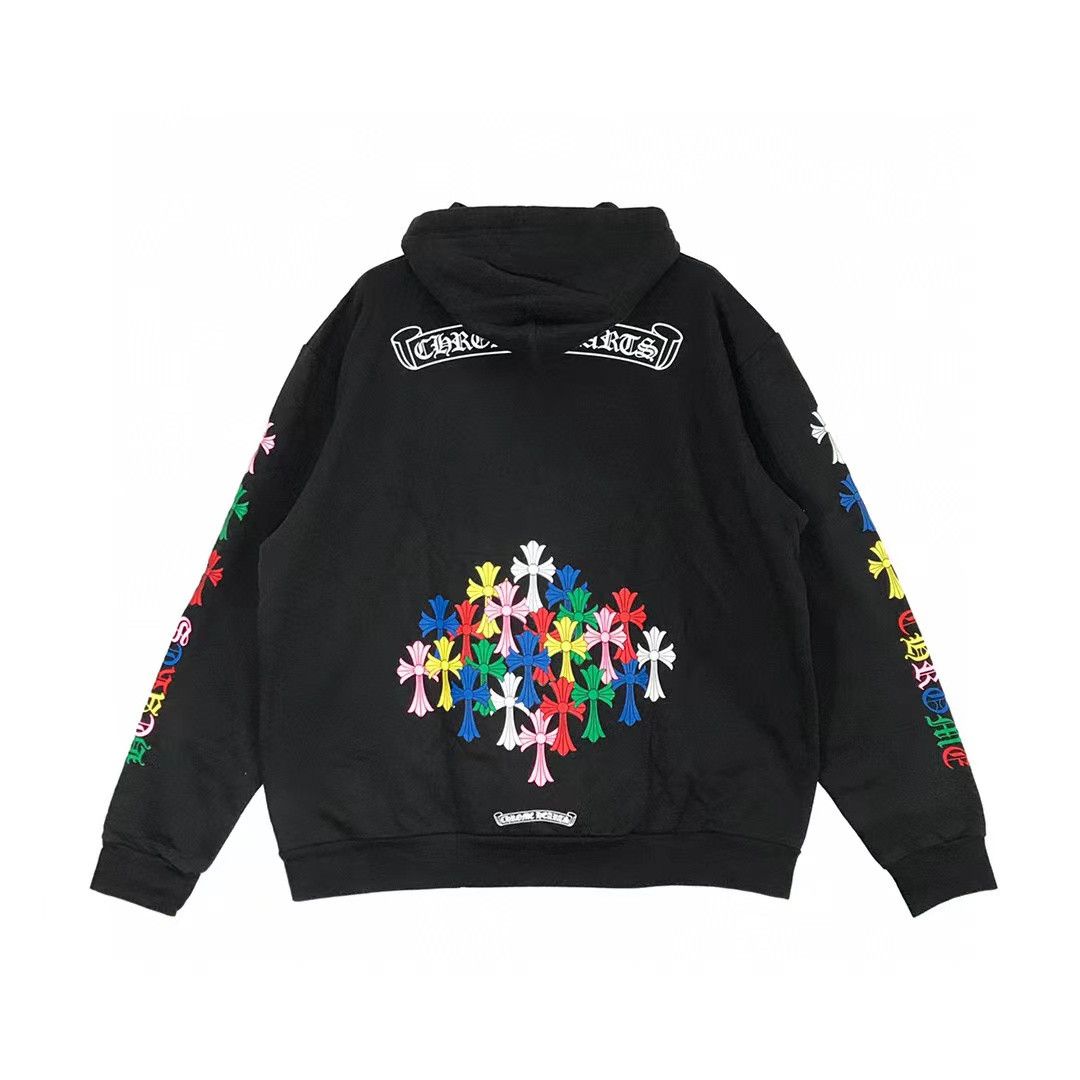 Chh Chrome Hearts Hoodie Cross Red Character Embroidered Casual Hooded Sweater main image 1