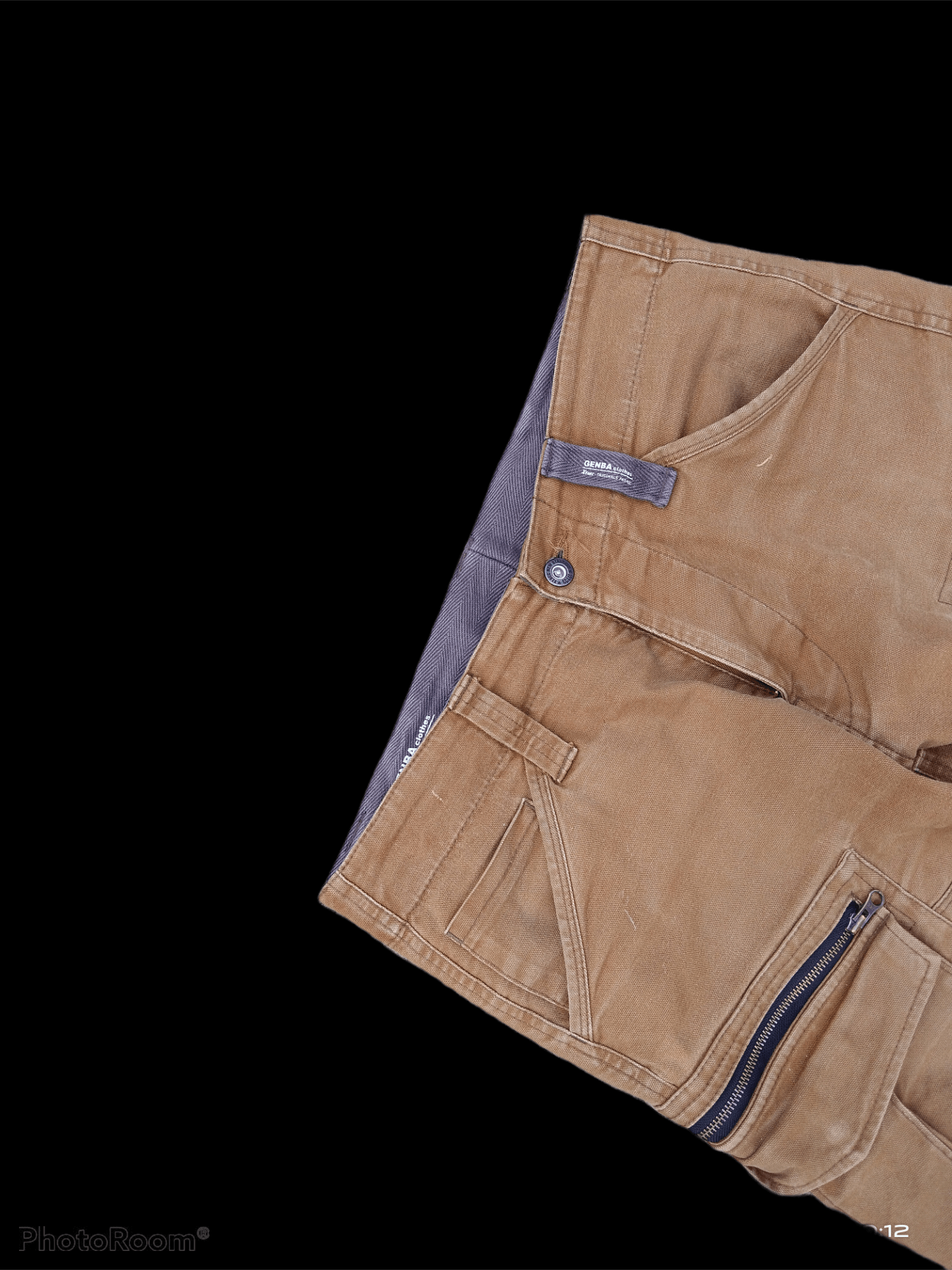 Japanese Brand THRASH FADE BROWN GEMBA CARGO PANTS Size US 32 / EU 48 - 4 Thumbnail