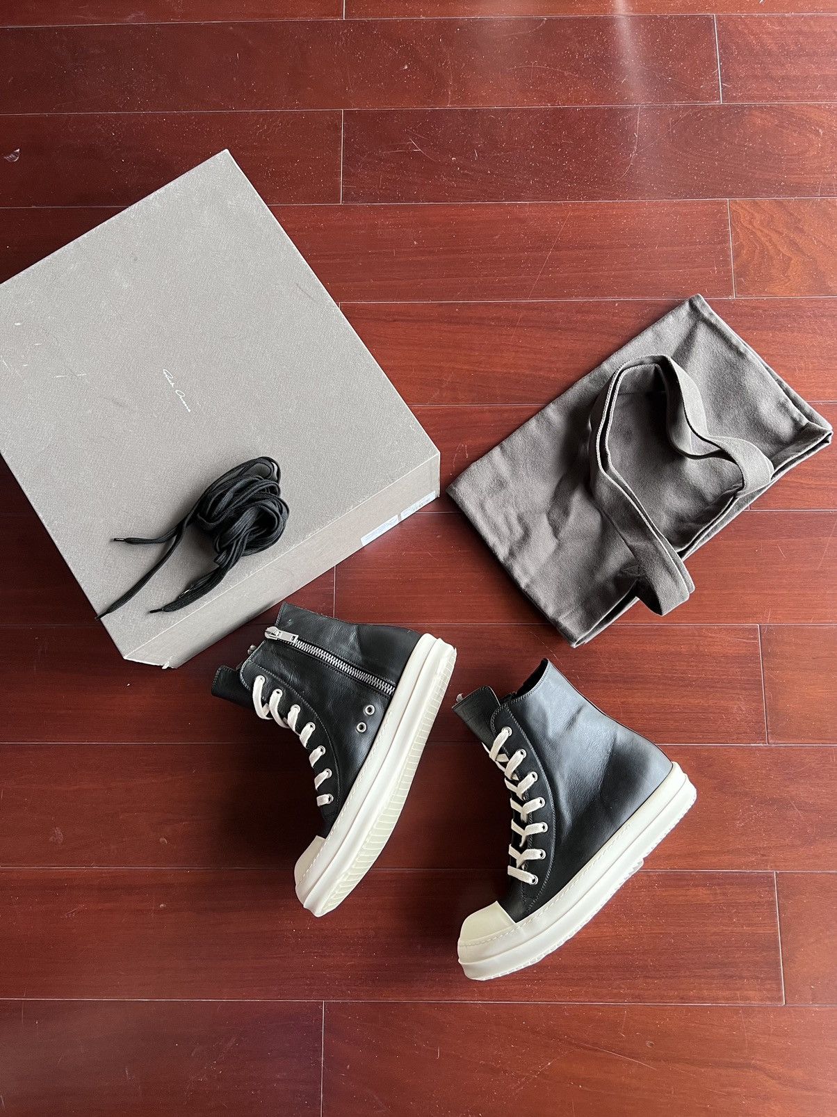 Rick Owens Rick owens mainline ramones hi-top LPO size40.5 Size US 7.5 / EU 40-41 - 3 Thumbnail