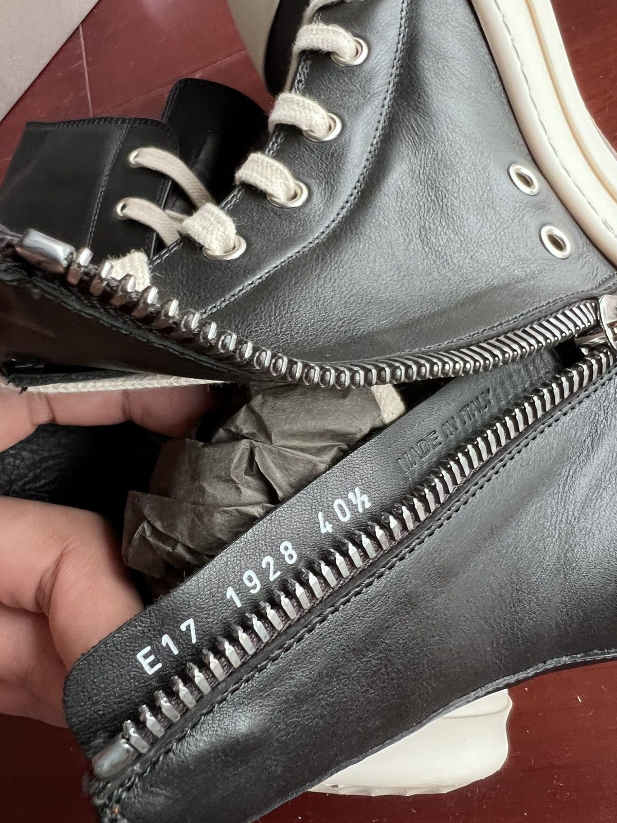 Rick Owens Rick owens mainline ramones hi-top LPO size40.5 Size US 7.5 / EU 40-41 - 6 Thumbnail