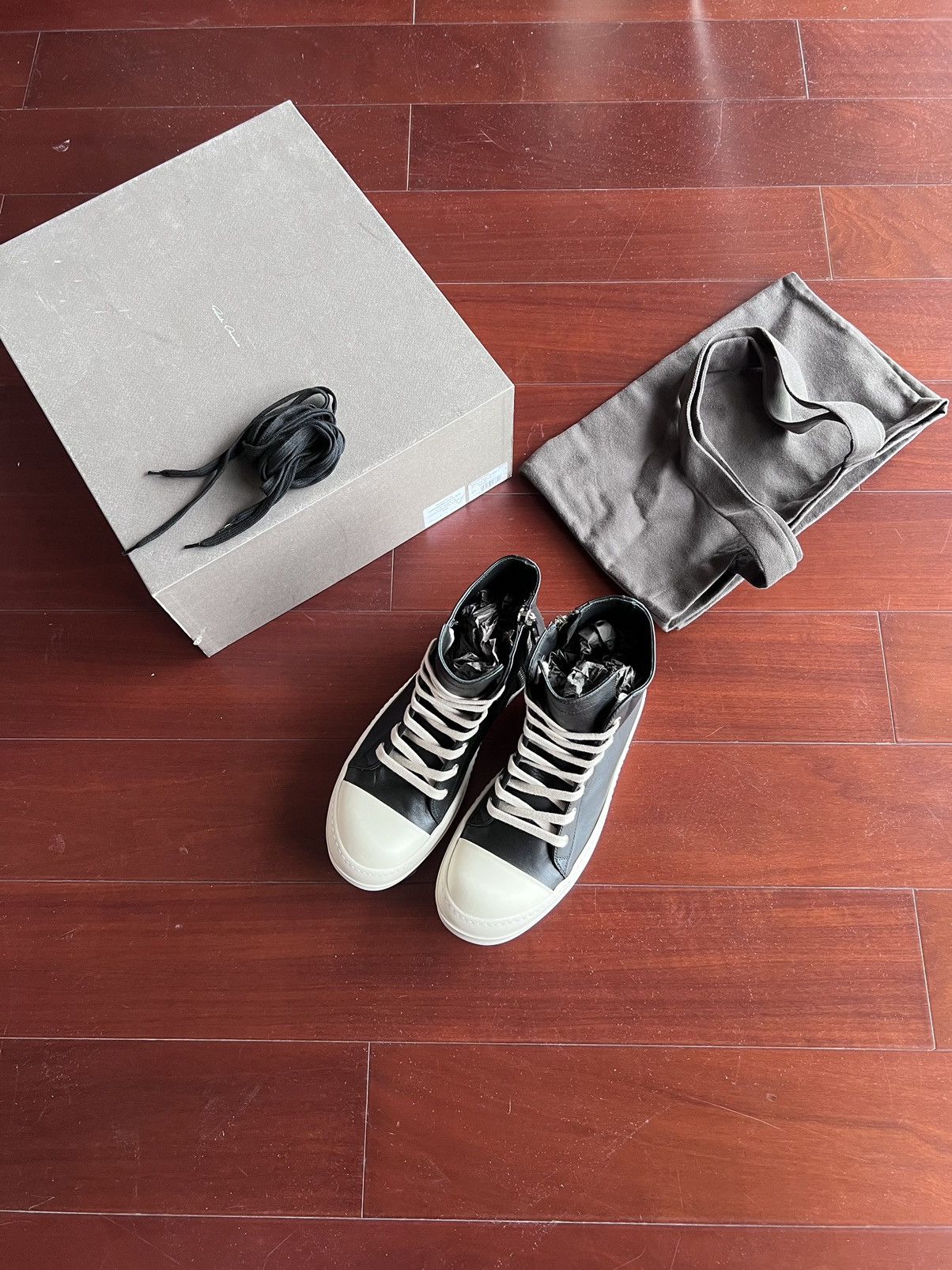 Rick Owens Rick owens mainline ramones hi-top LPO size40.5 Size US 7.5 / EU 40-41 - 2 Thumbnail