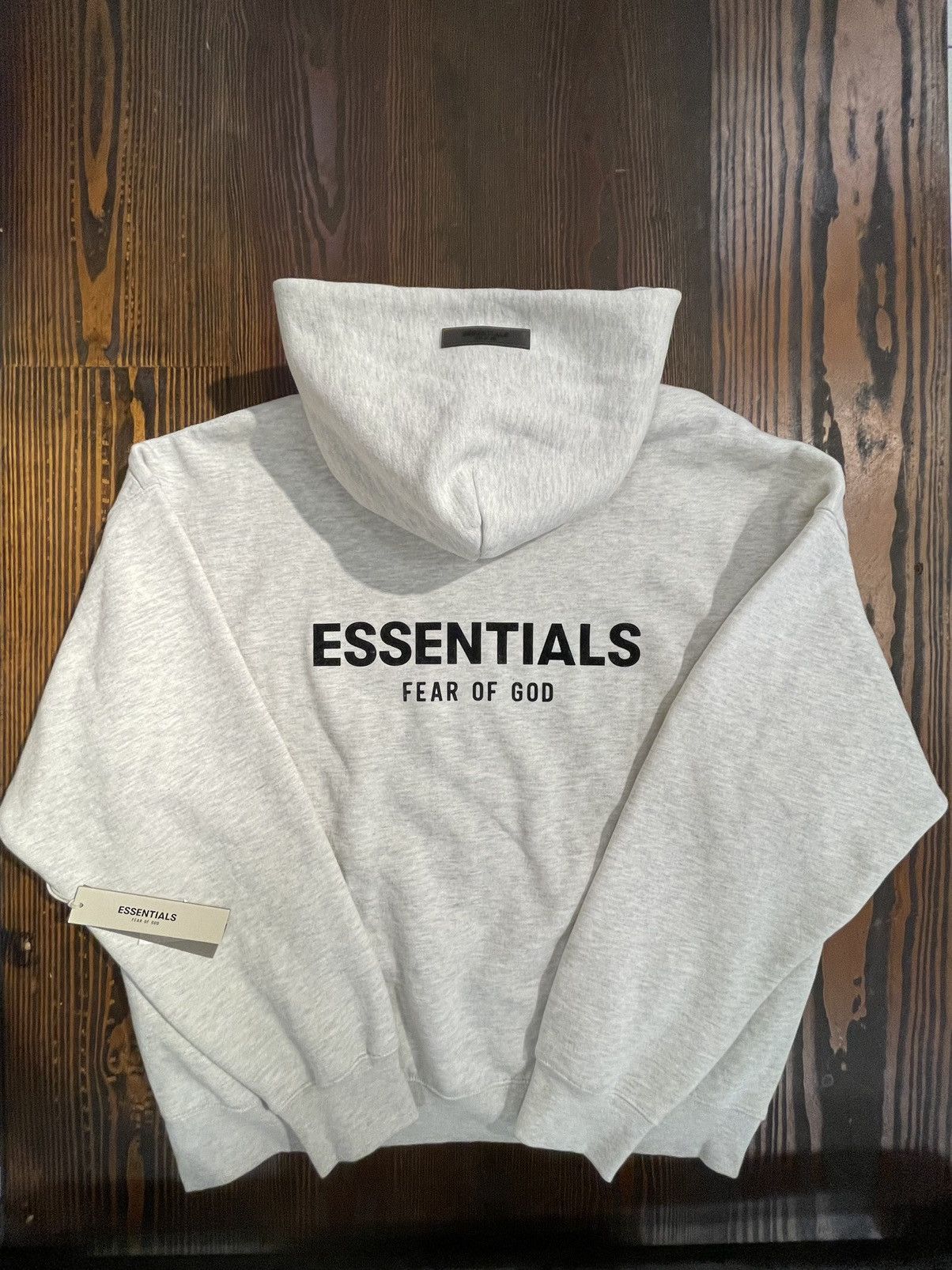Pacsun FOG Essentials Fear Of God Hoodie Sz Small Light Oatmeal Grailed