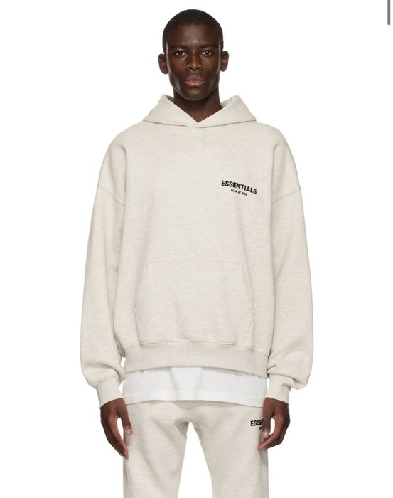 Pacsun FOG - Essentials Fear Of God Hoodie Sz Small Light Oatmeal