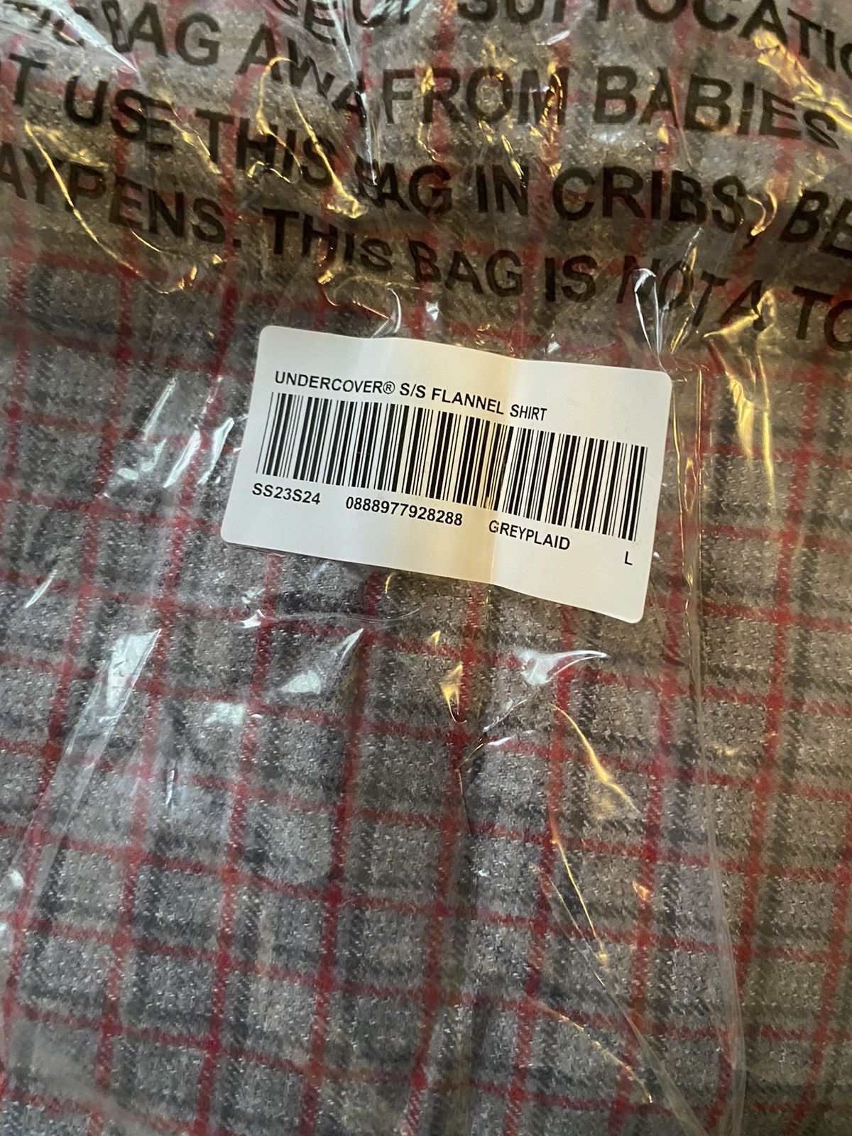 Supreme × Undercover Supreme Undercover S/S Flannel Shirt Grey Plaid Large Arabic Size US L / EU 52-54 / 3 - 9 Thumbnail
