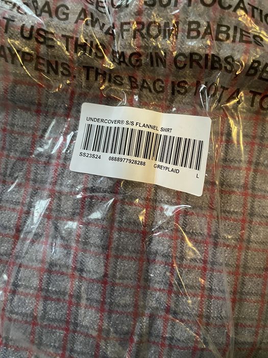 Supreme Supreme Undercover S/S Flannel Shirt Grey Plaid Large