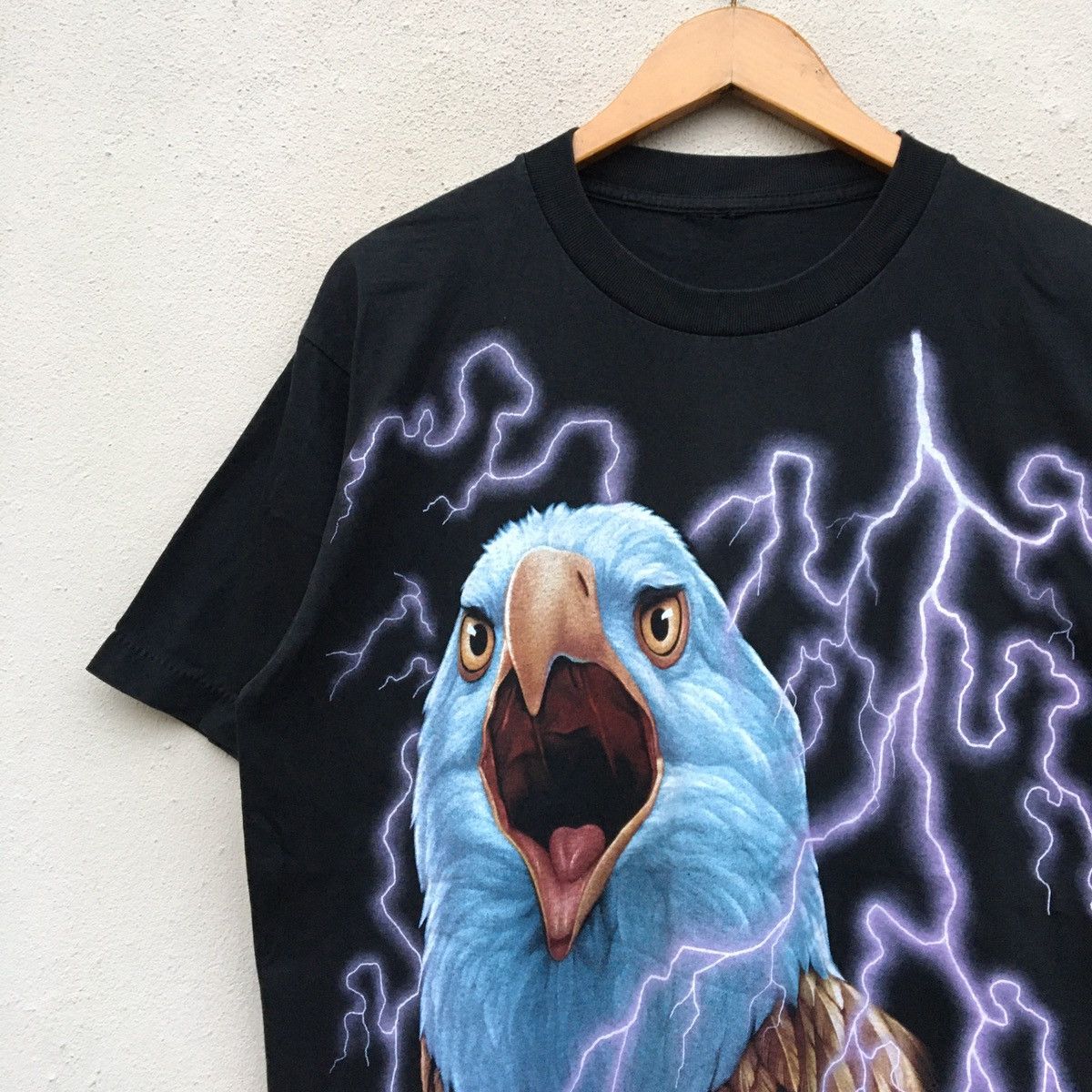 Vintage Vintage AMERICAN THUNDER FULLPRINT Rare Design T-shirt Size US L / EU 52-54 / 3 - 4 Thumbnail